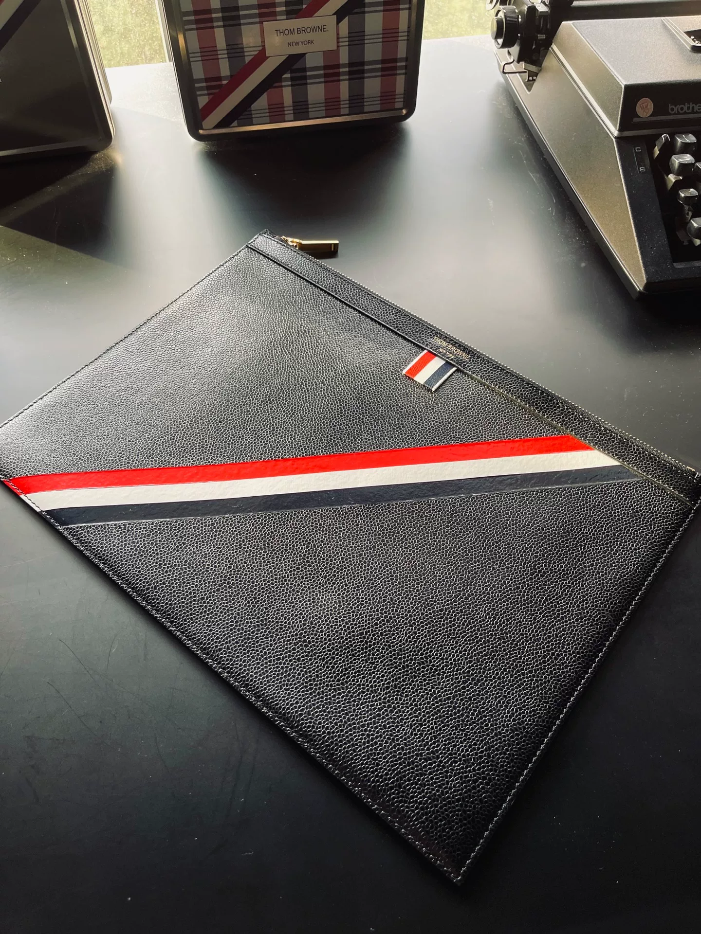 Thom Browne Three-Stripe Handbag