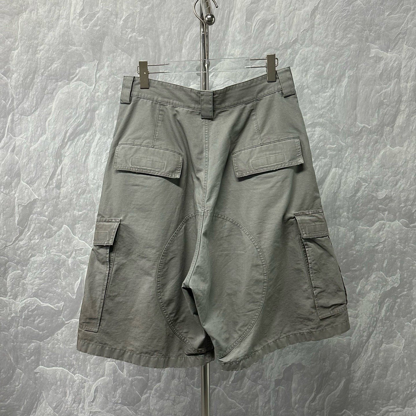 Balenciaga SS25 Distressed Cargo Shorts — back
