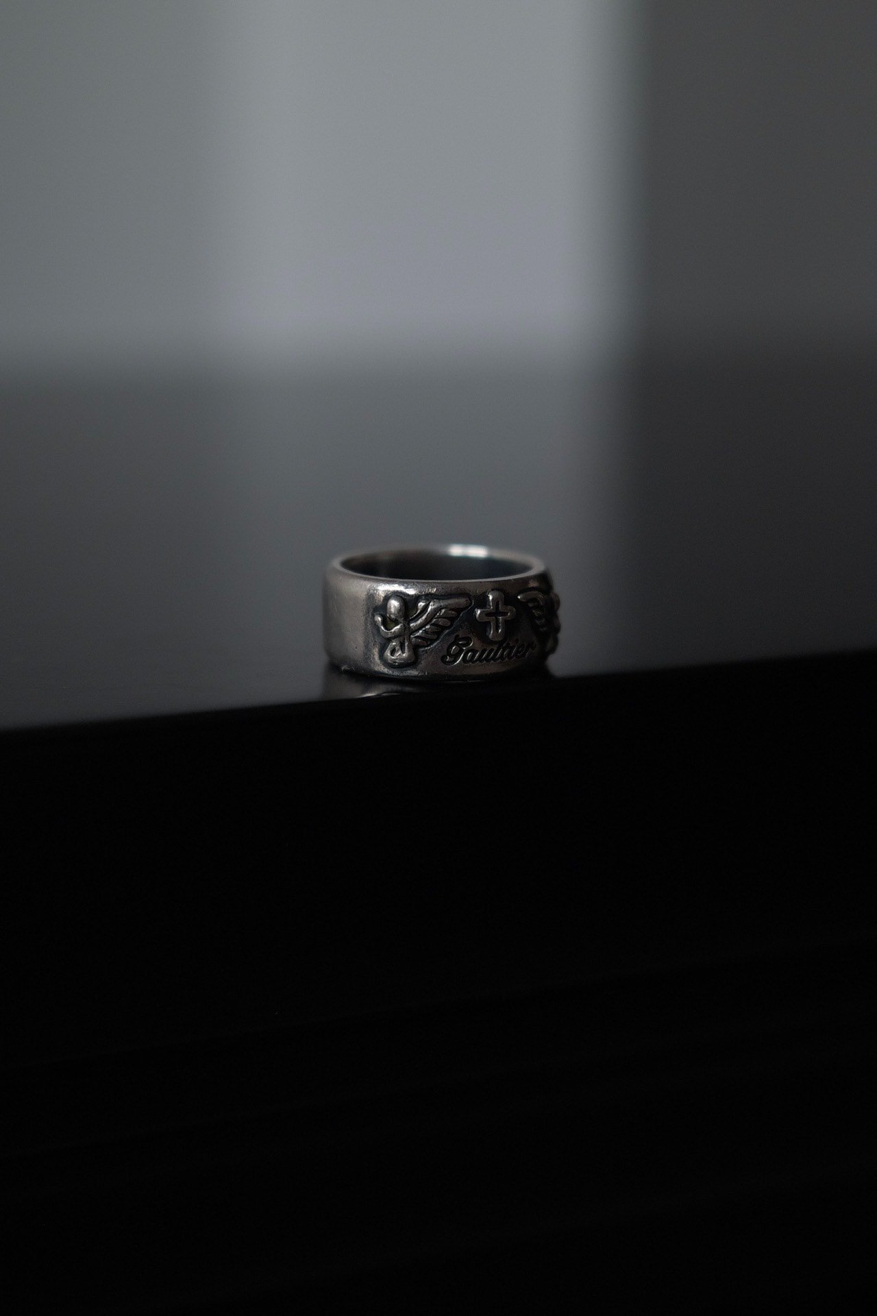 Jean Paul Gaultier Silver Cross Ring — detail