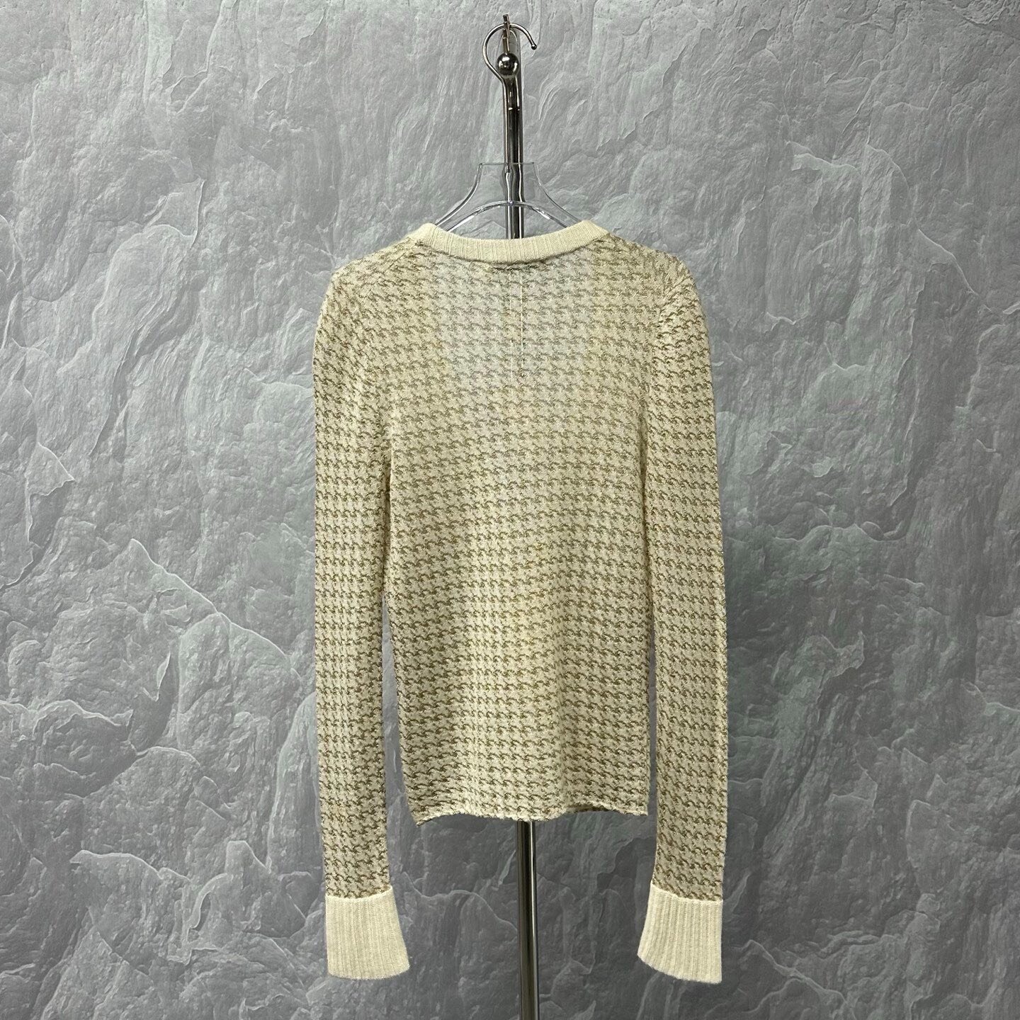 Dior Two-Piece Houndstooth Knit Set — label