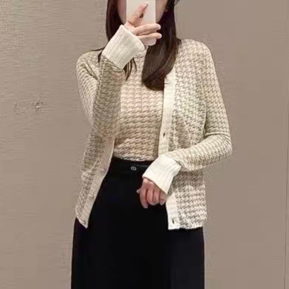 Dior Two-Piece Houndstooth Knit Set