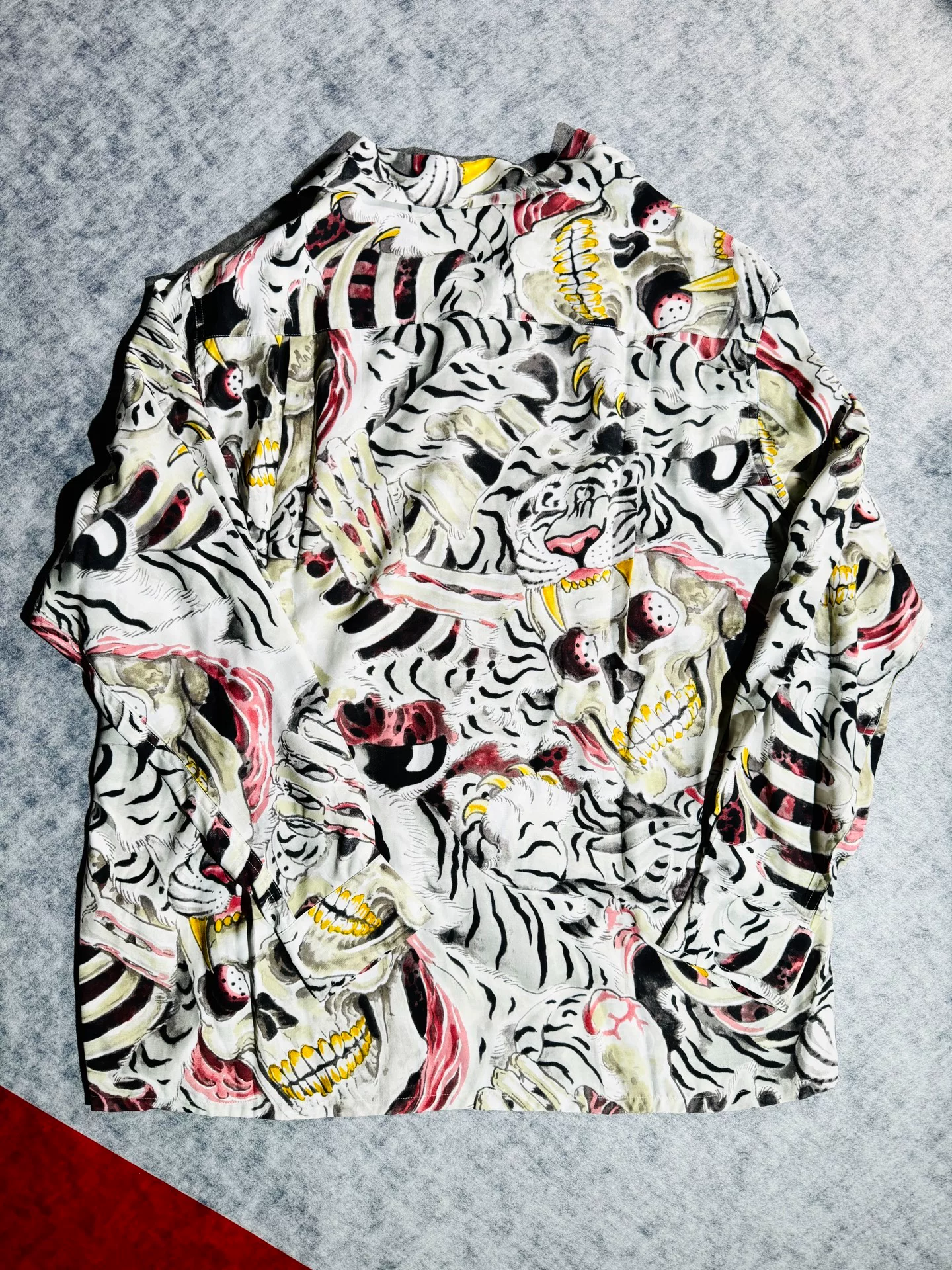 Wacko Maria Tim Lehi Hawaiian Skull Dragon Shirt — back