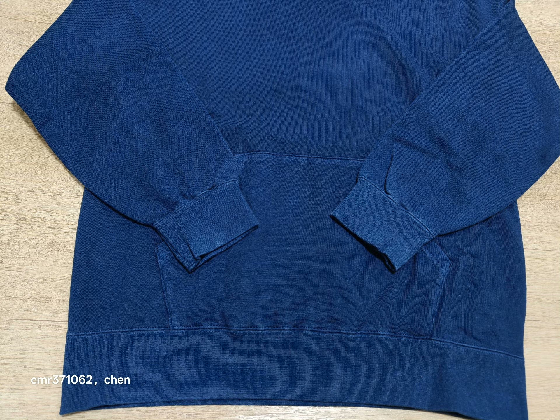 visvim 18aw Jumbo Indigo Hoodie — detail