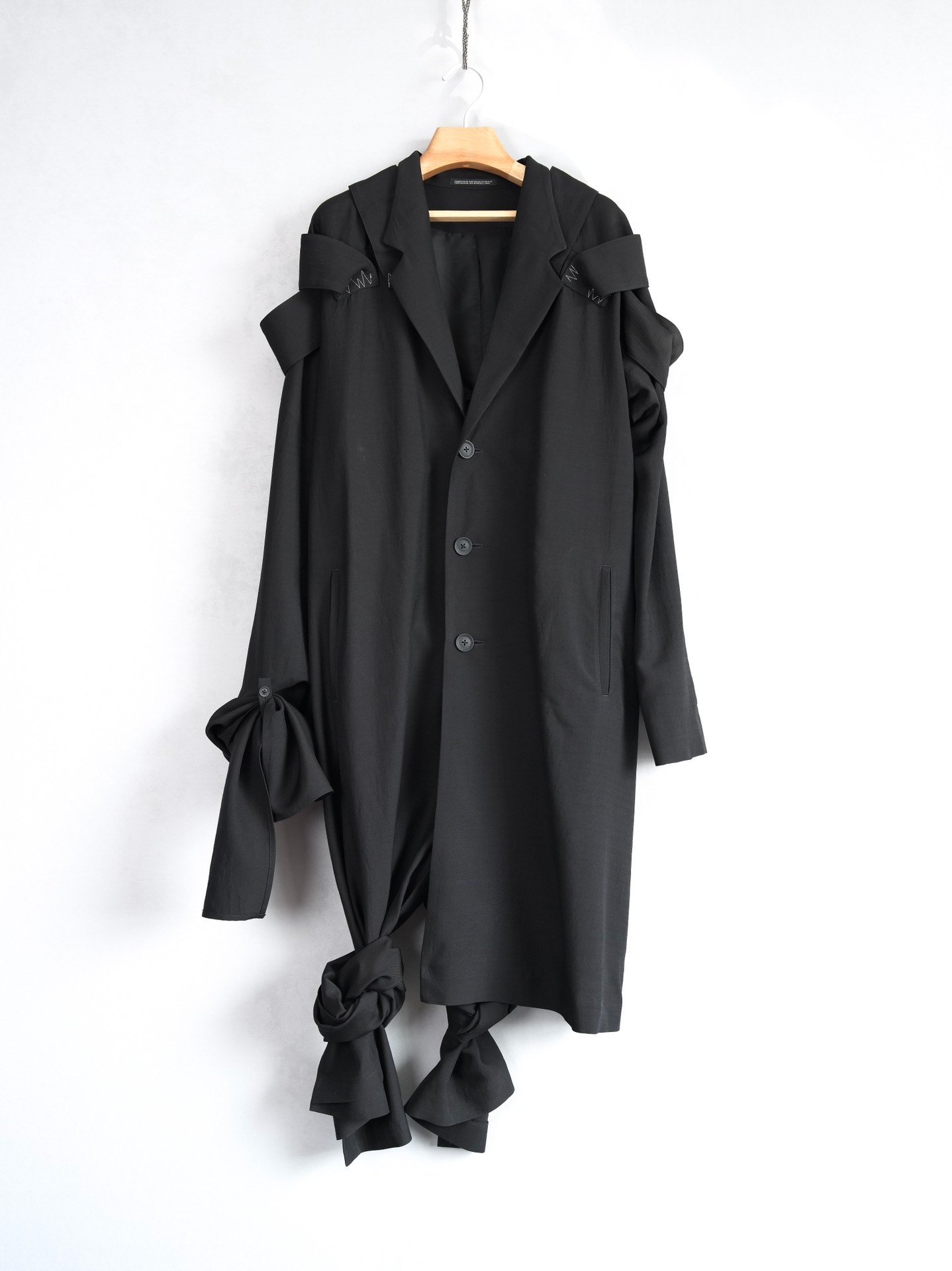 Yohji Yamamoto 24SS Asymmetric Rope Coat