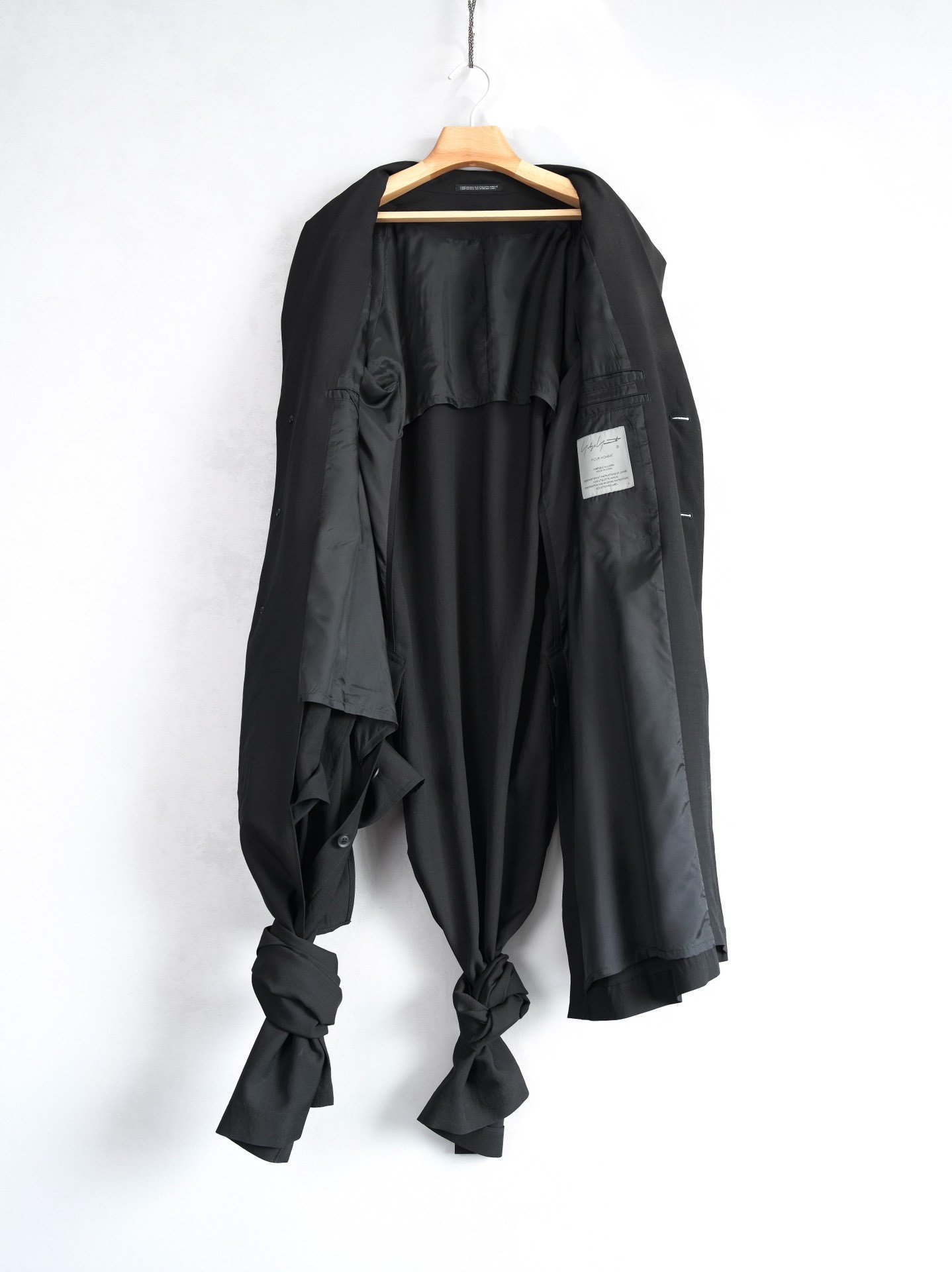 Yohji Yamamoto 24SS Asymmetric Rope Coat — back