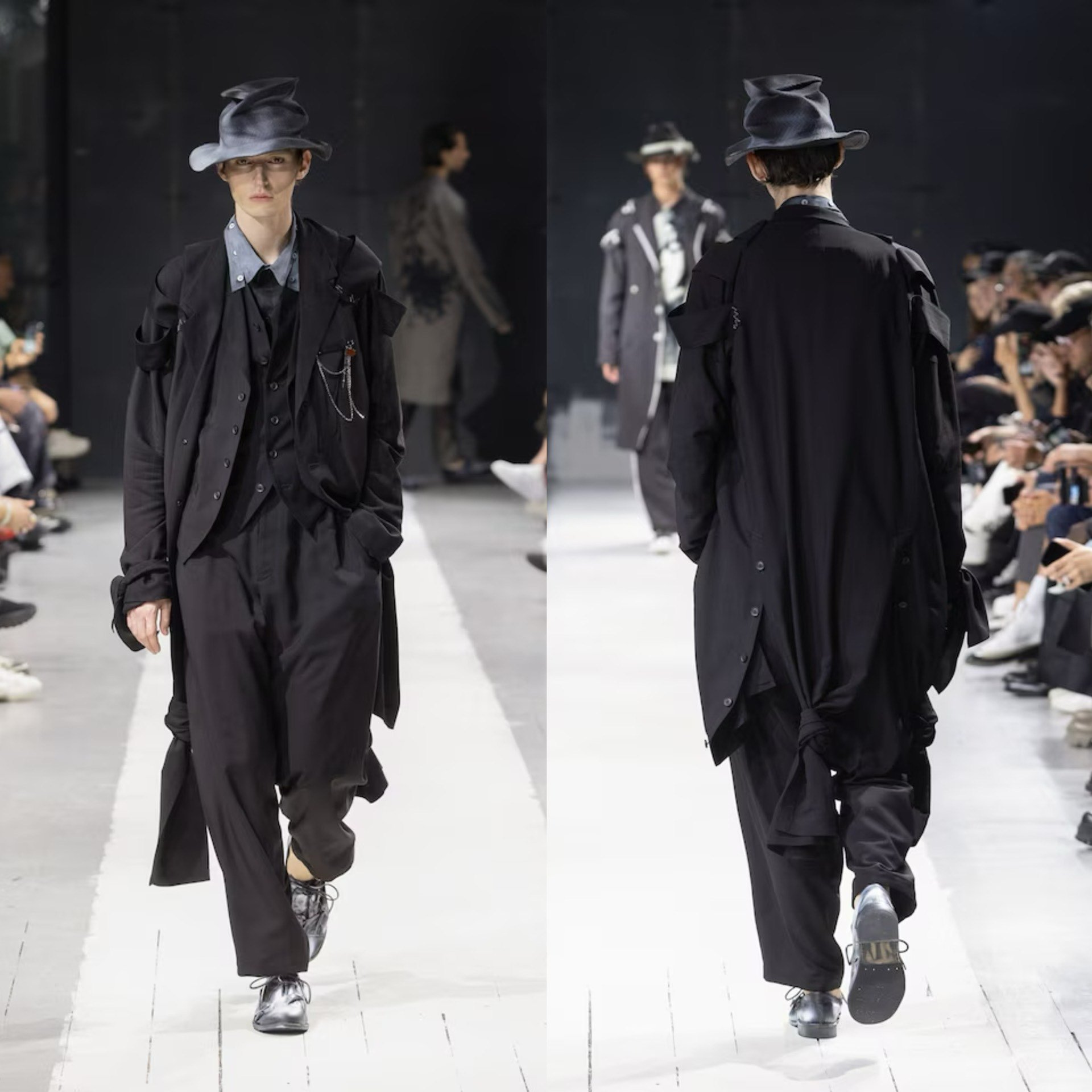 Yohji Yamamoto 24SS Asymmetric Rope Coat — front