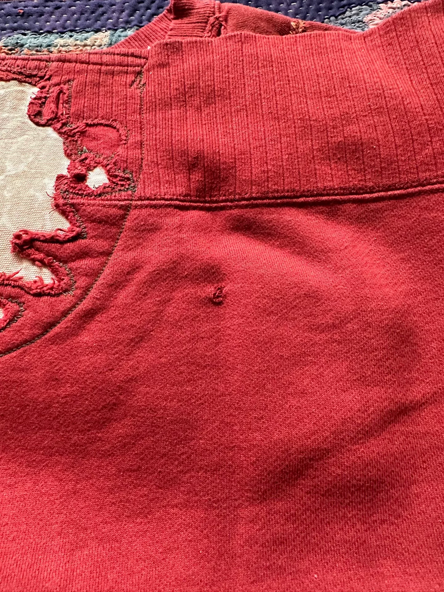 Levi's LVC Red Distressed Crewneck Sweatshirt — label