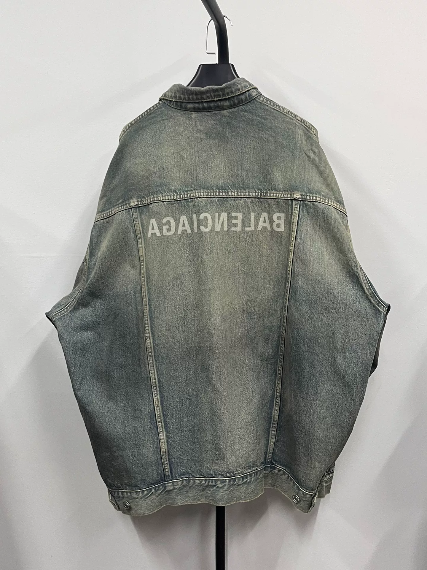 Balenciaga SS22 Rear Logo Denim Jacket