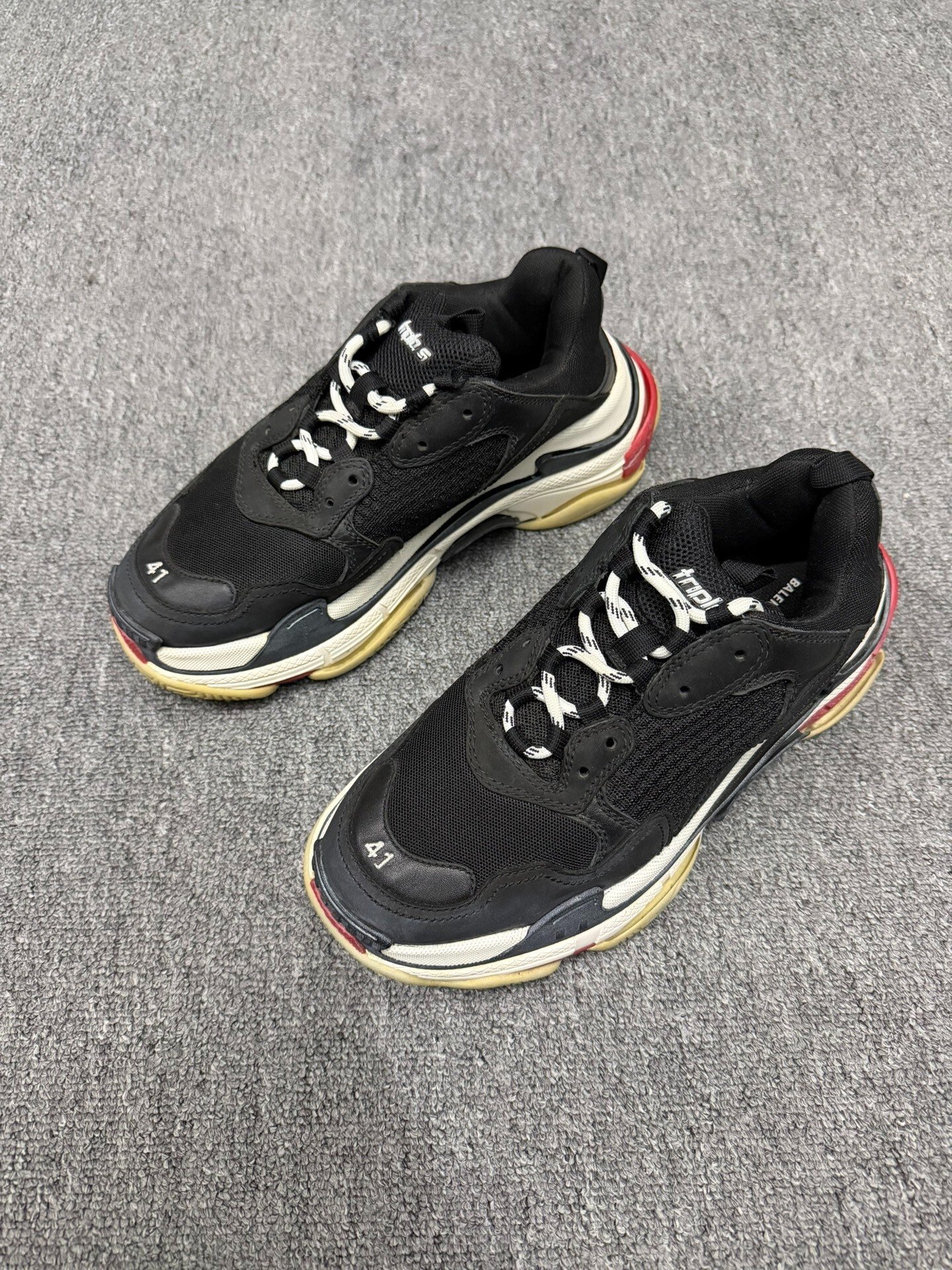 Balenciaga Triple S Black Red US 41