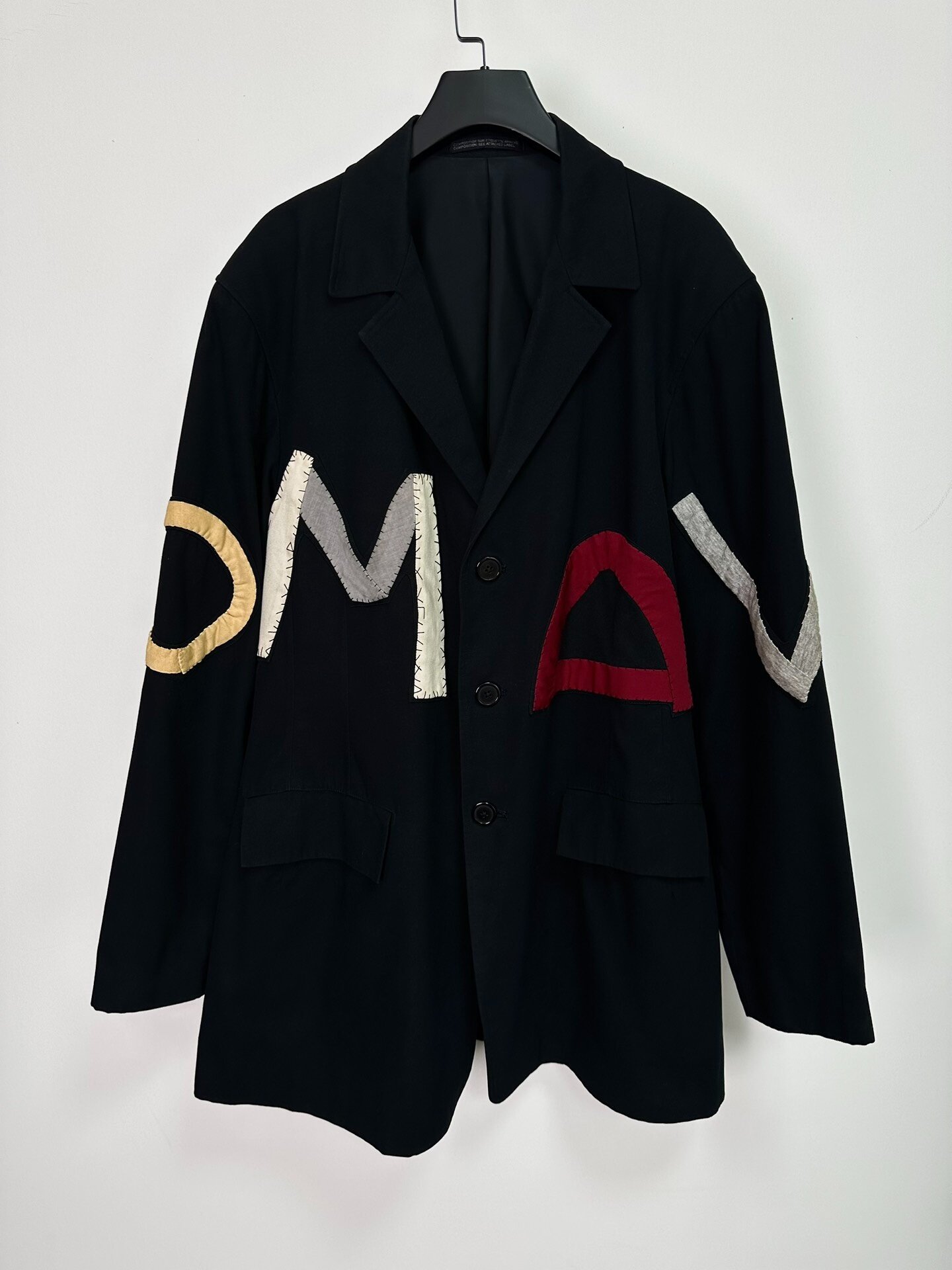 Yohji Yamamoto 90s Letter Runway Coat