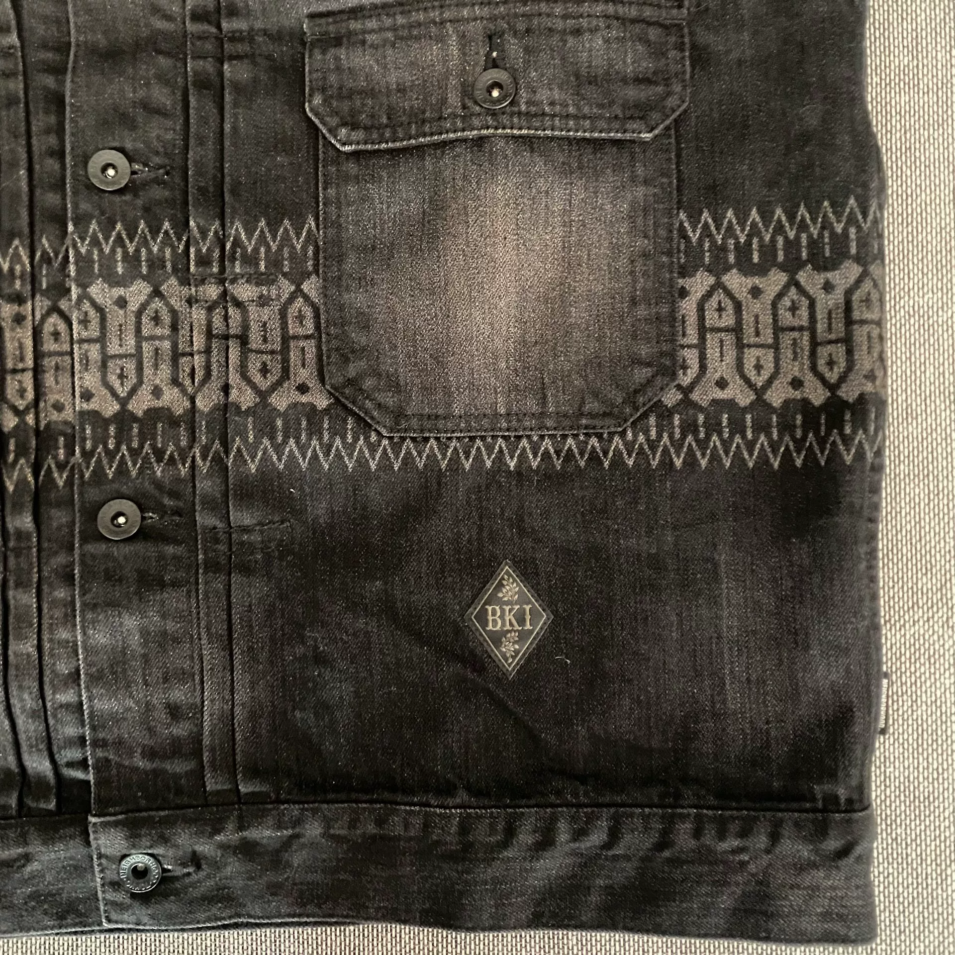 Neighborhood 23ss Black Icon Denim Jacket — back