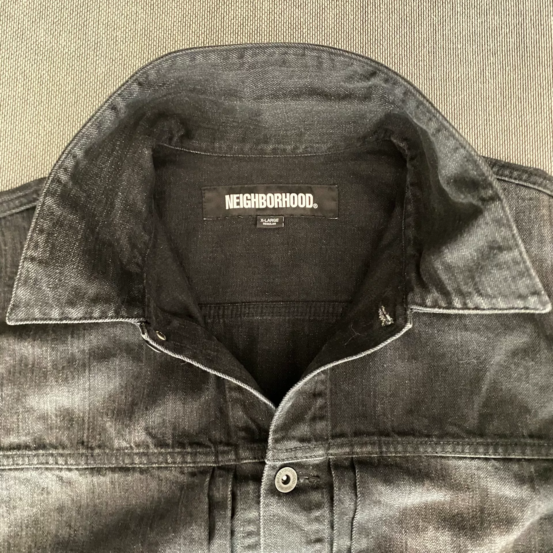 Neighborhood 23ss Black Icon Denim Jacket — detail