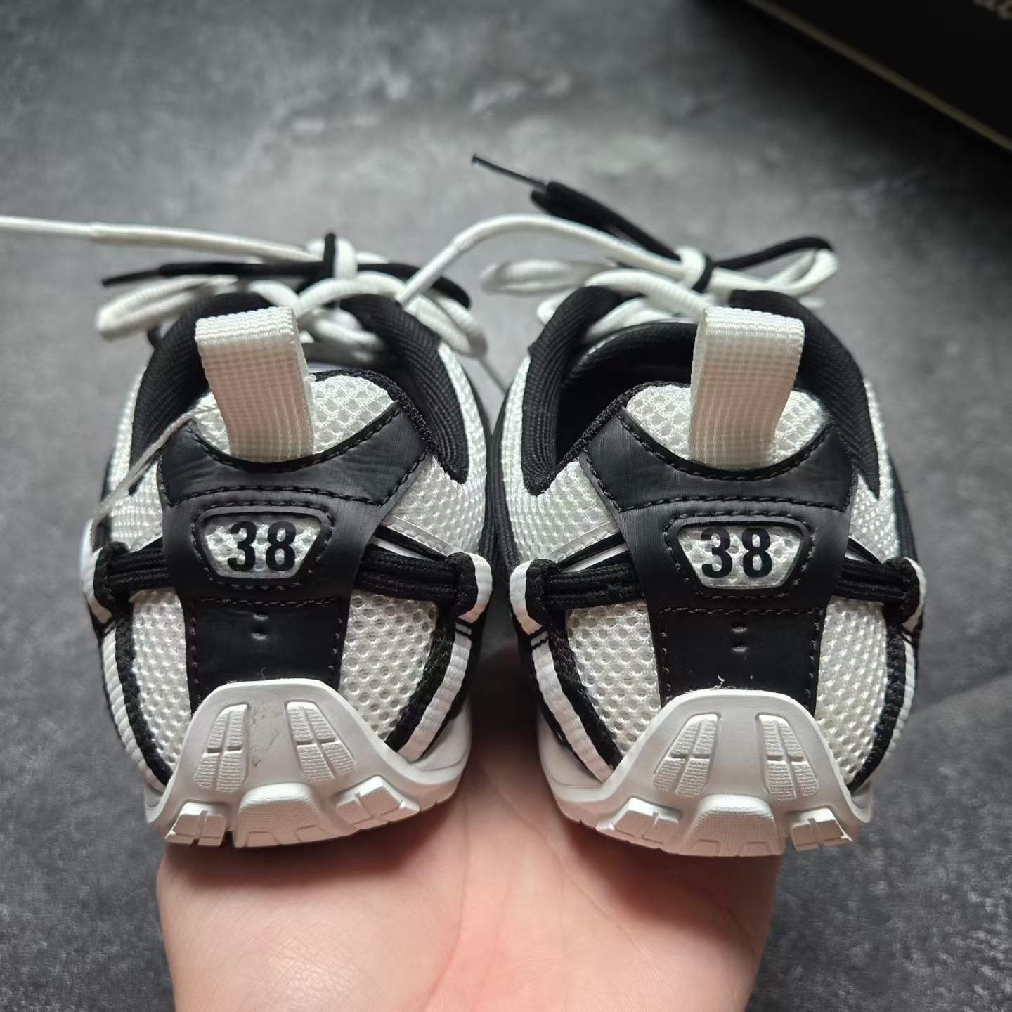 Balenciaga Radar Black White Sneakers — detail