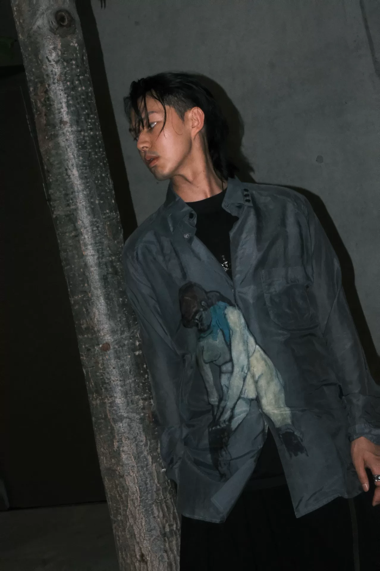 Yohji Yamamoto 24SS Art Print Shirt — label