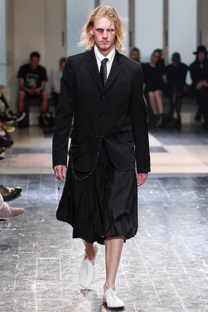 Yohji Yamamoto 13SS Runway Pleated Skirt-Pants — detail