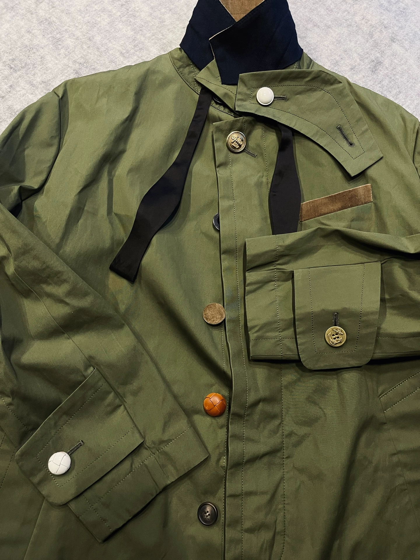 Sacai 20SS M51 Military Fishtail Coat — back