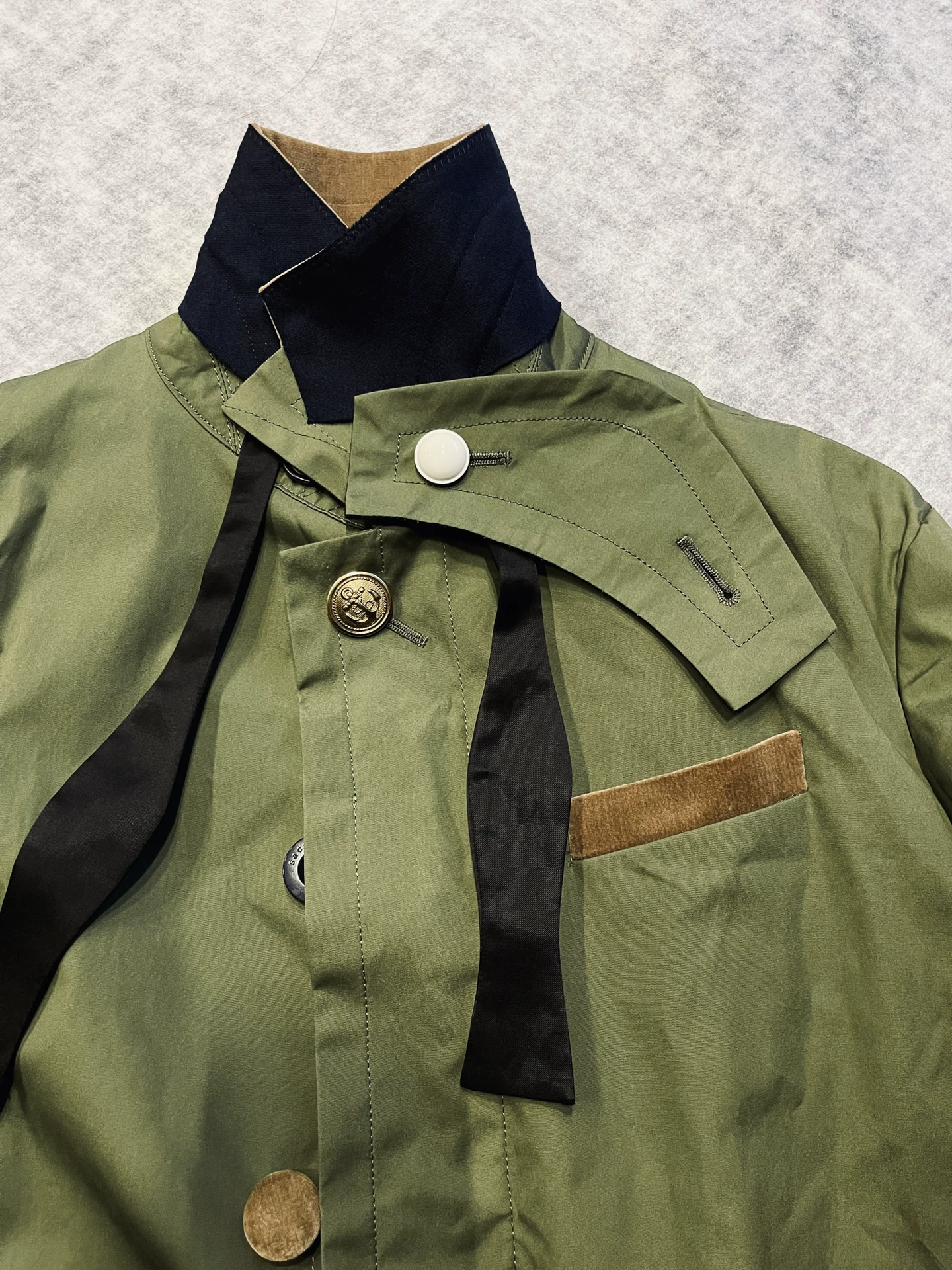 Sacai 20SS M51 Military Fishtail Coat — detail