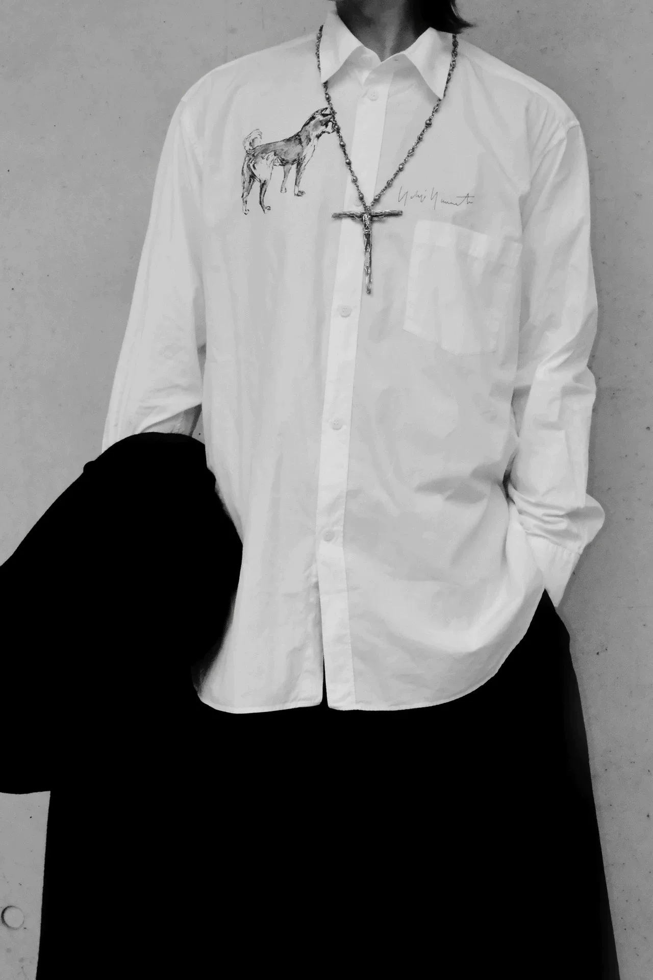 Yohji Yamamoto 90ss Sketch Shirt — label