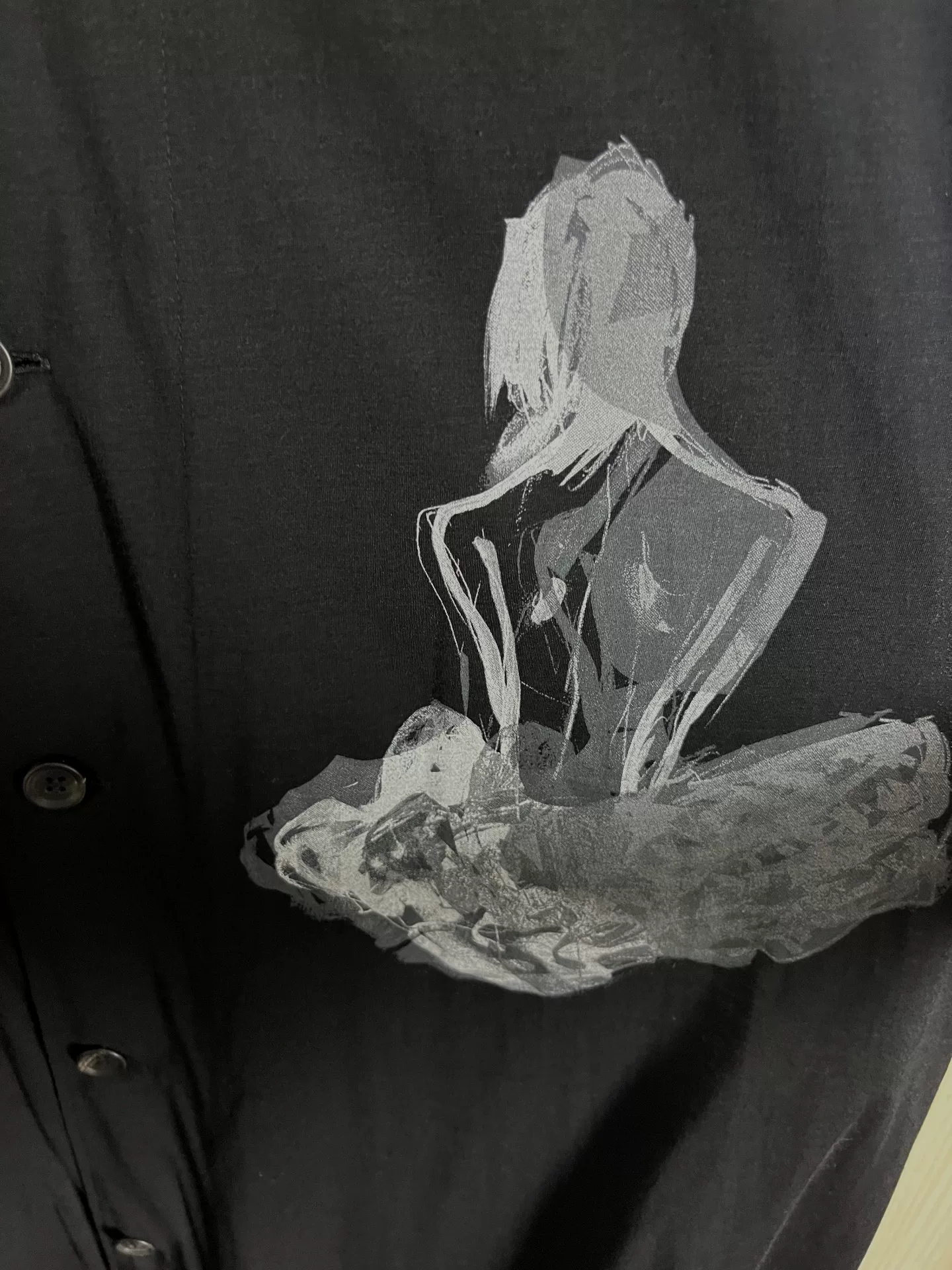 Yohji Yamamoto 25SS Graphic Long Coat — back