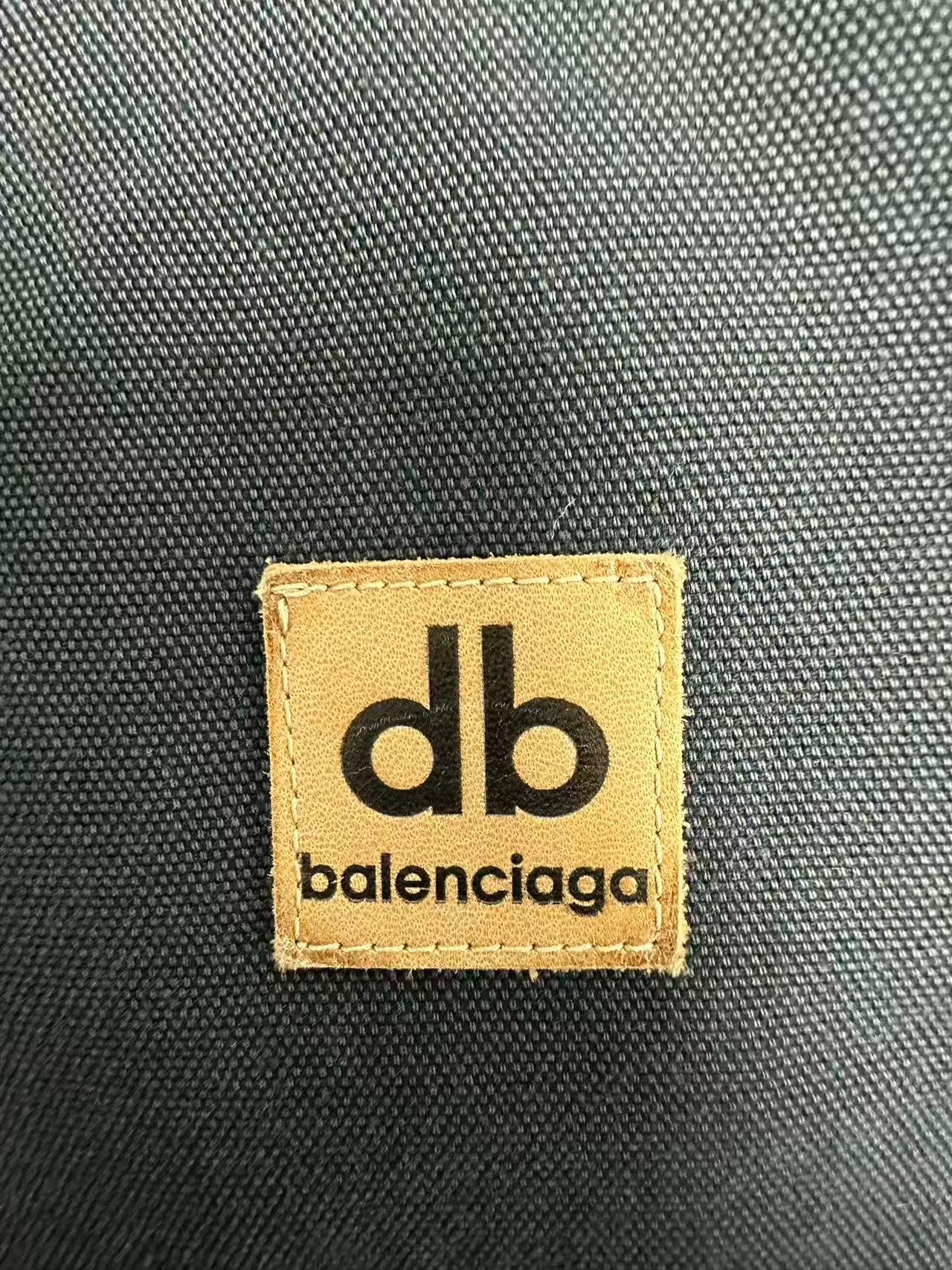 Balenciaga Black Letter Patch Zip Jacket — detail