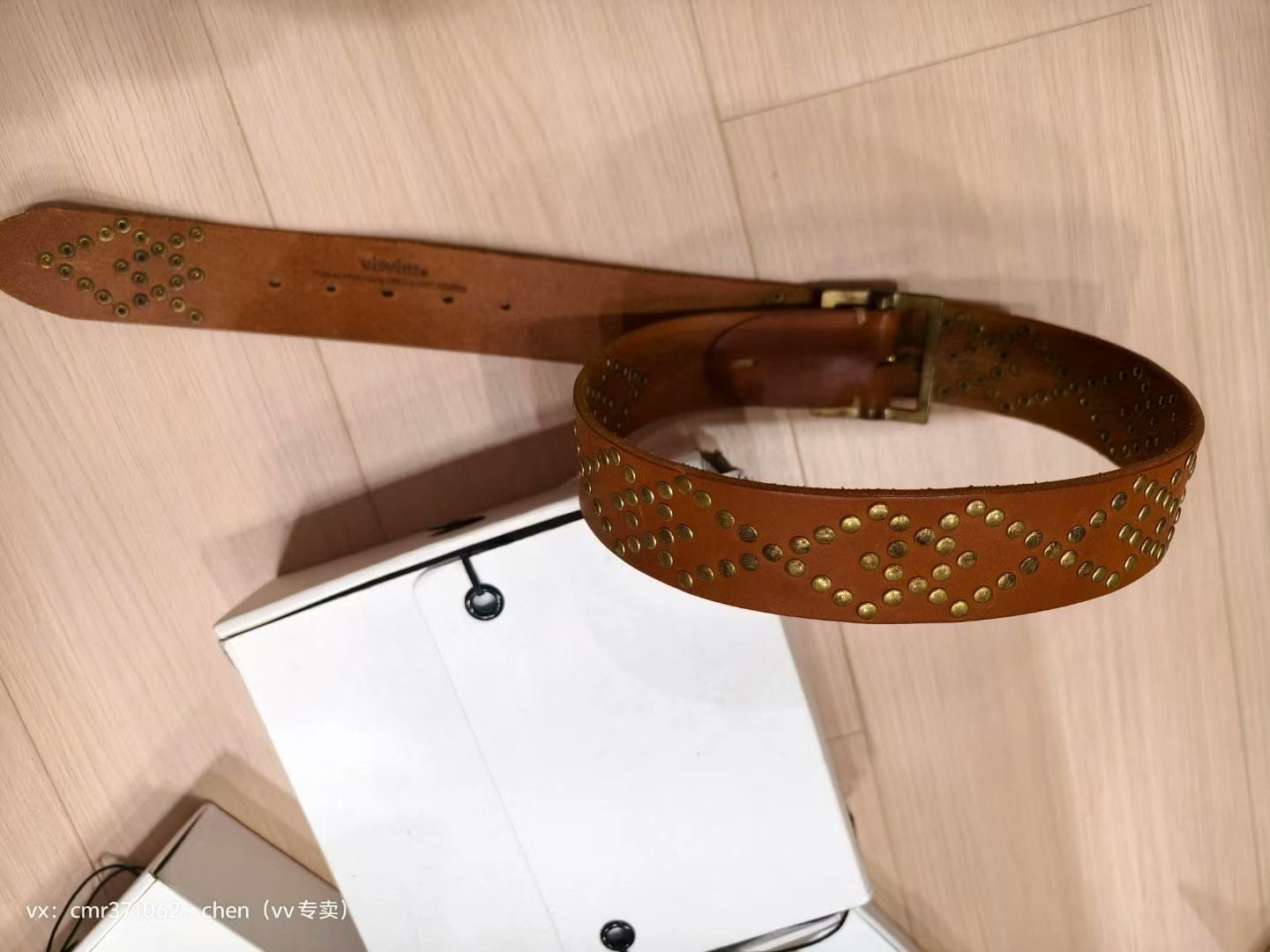 visvim 17SS STUDS BELT 45MM — back