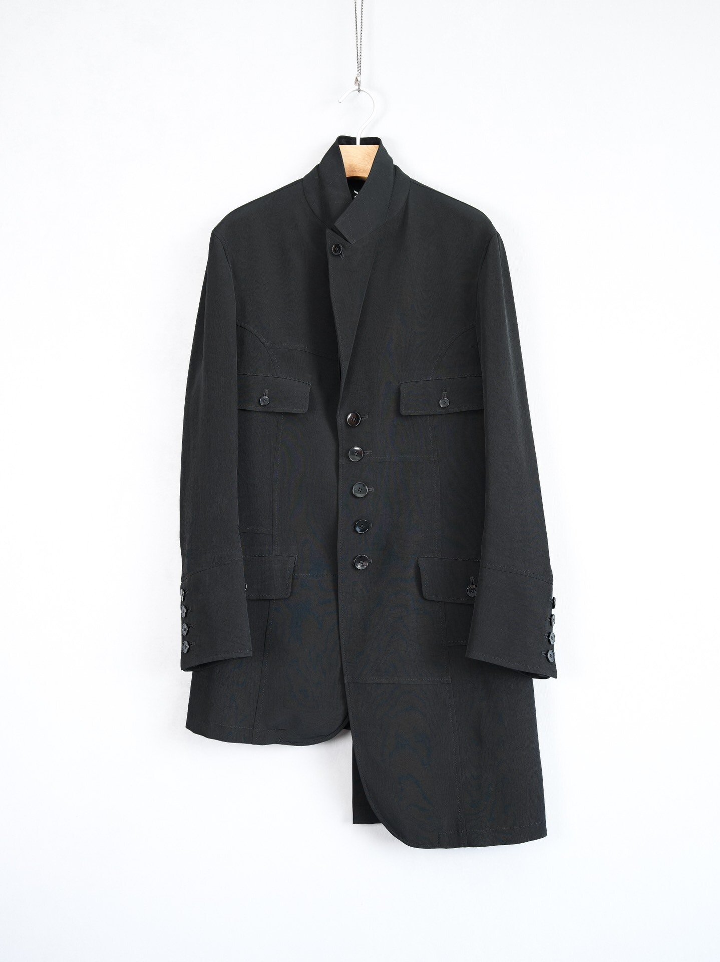 Yohji Yamamoto 25SS Asymmetric Triacetate Coat