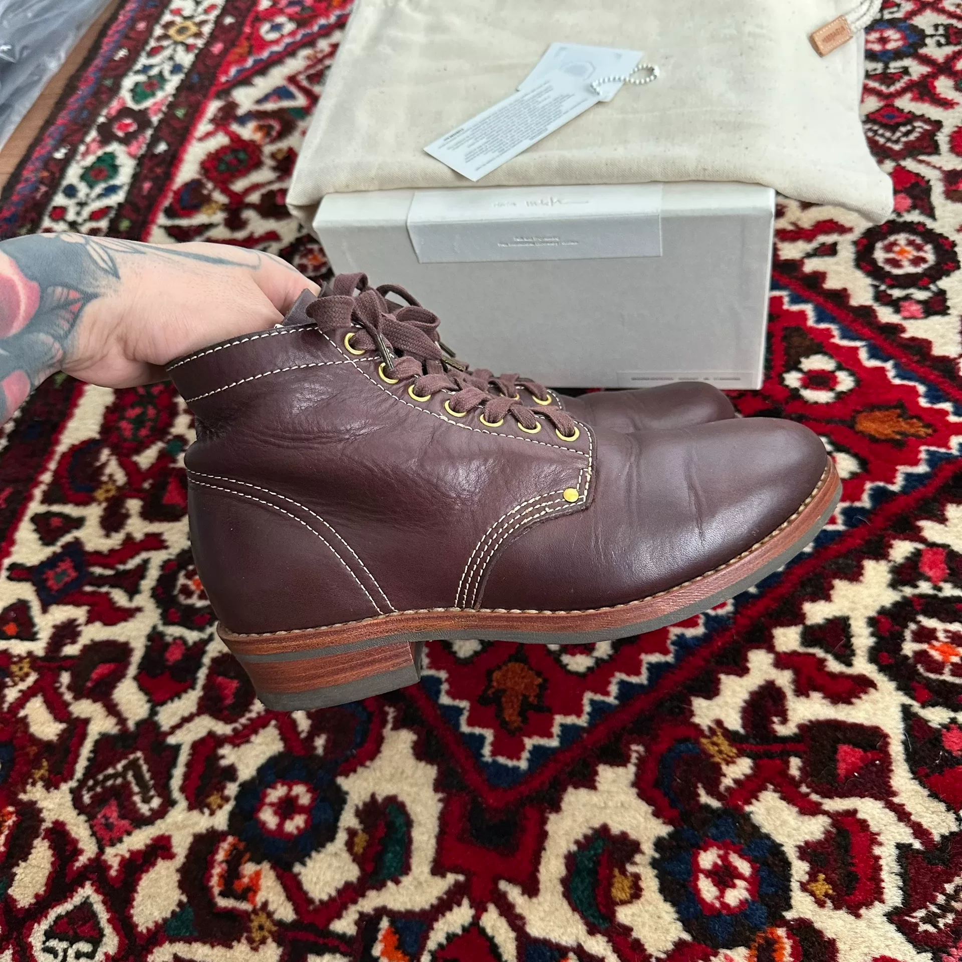 Visvim 18AW Brigadier Boots Size 8 — detail