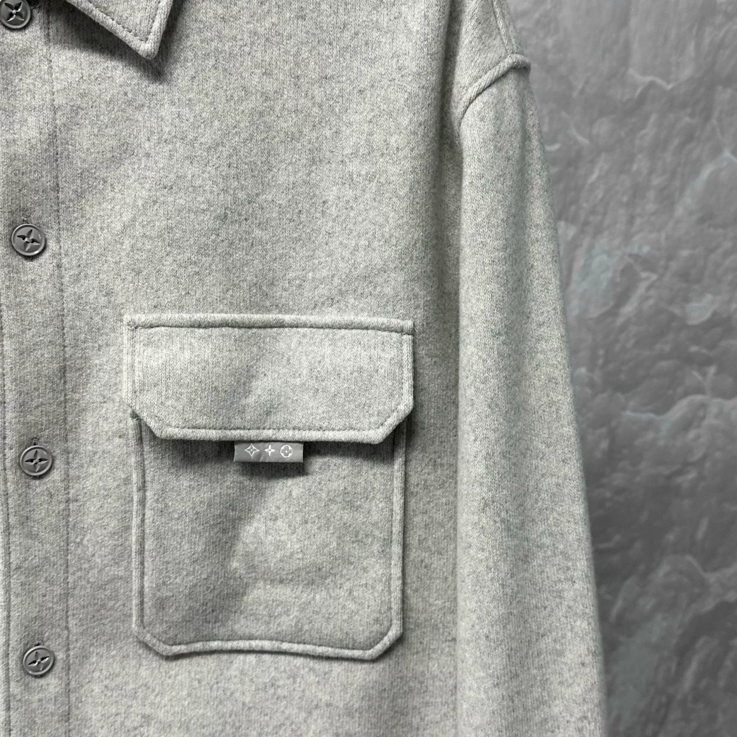Louis Vuitton SS25 Logo Pocket Wool Jacket — detail