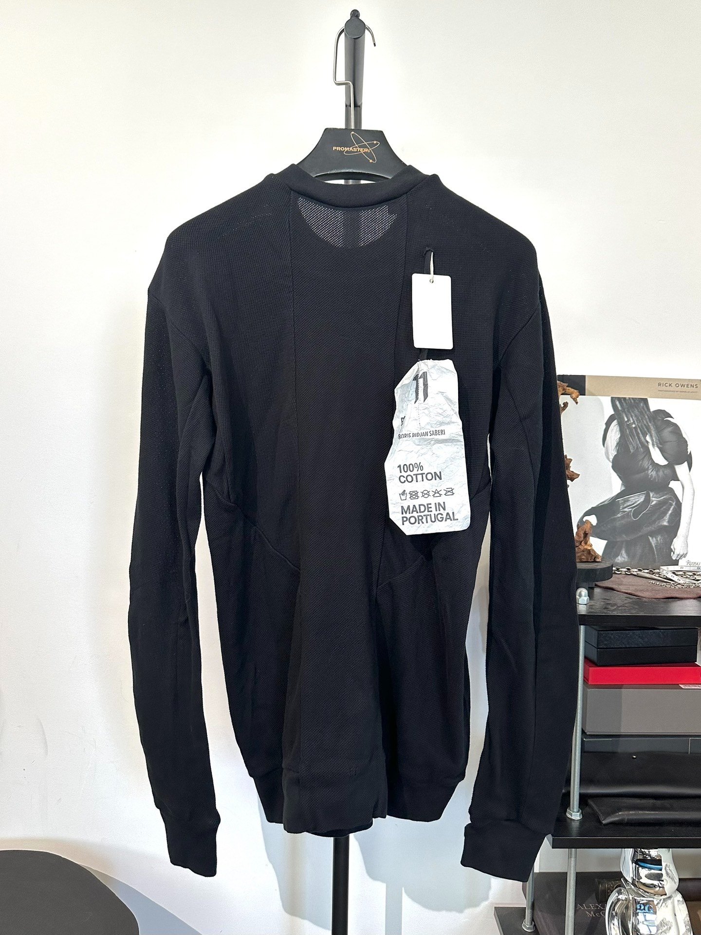 Boris Bidjan Saberi 11 Mesh Crewneck Sweatshirt — front