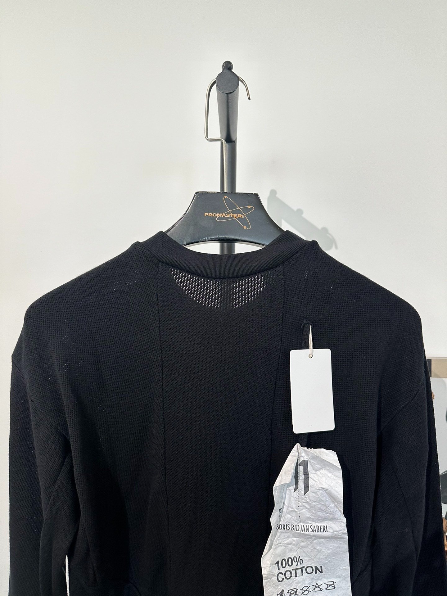 Boris Bidjan Saberi 11 Mesh Crewneck Sweatshirt — back