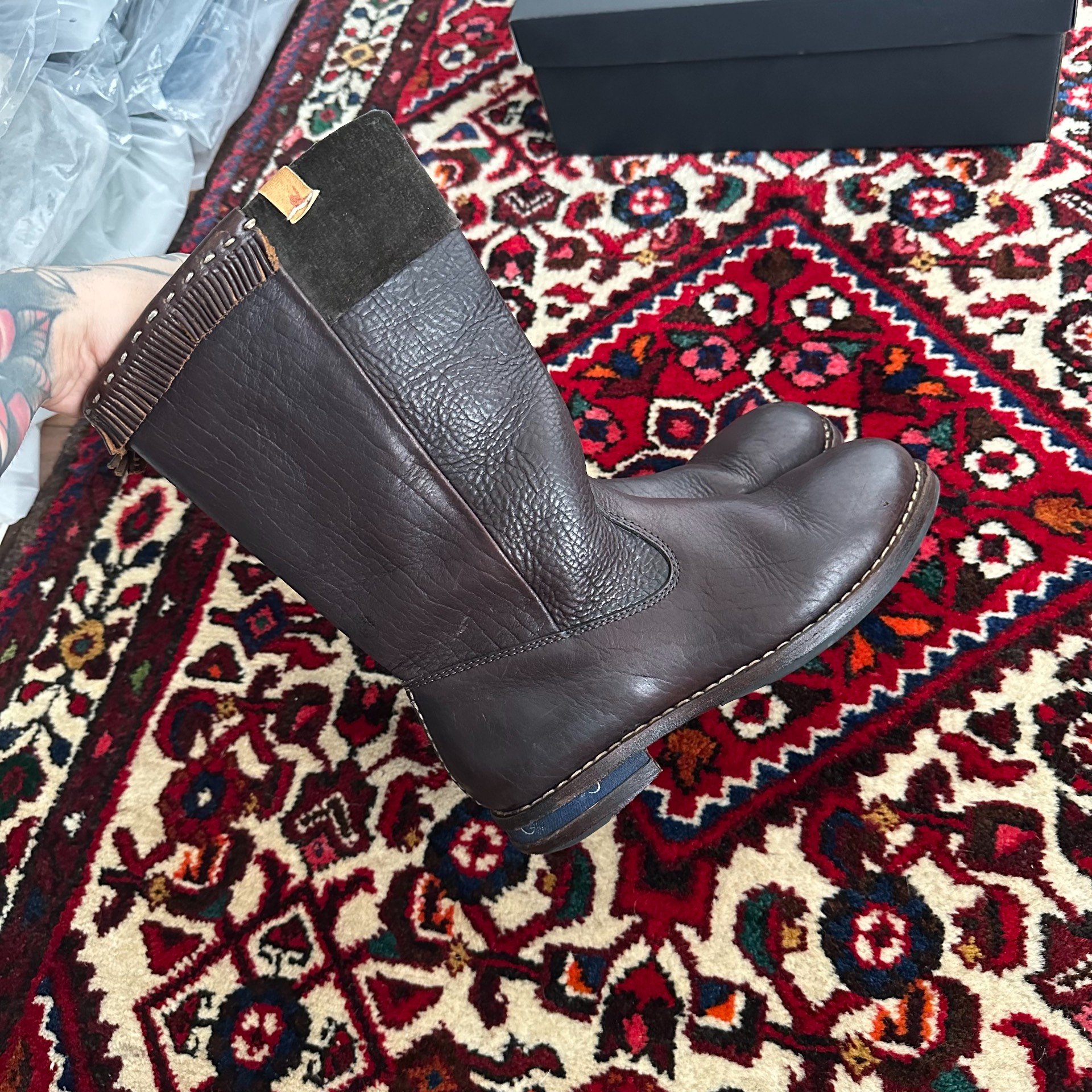 visvim WABANAKI Engineer Boots — label