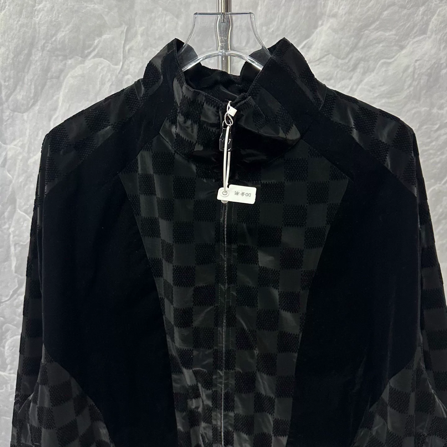 Louis Vuitton SS25 Checkerboard Flocked Jacket — front