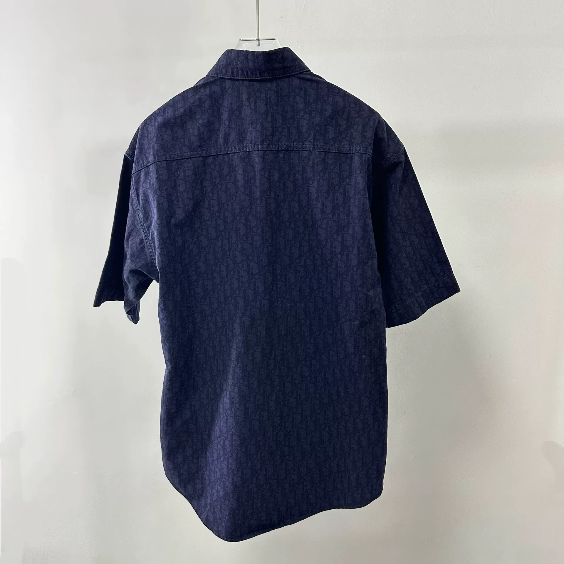 Dior Oblique Kasuri Print Short-Sleeve Shirt — front