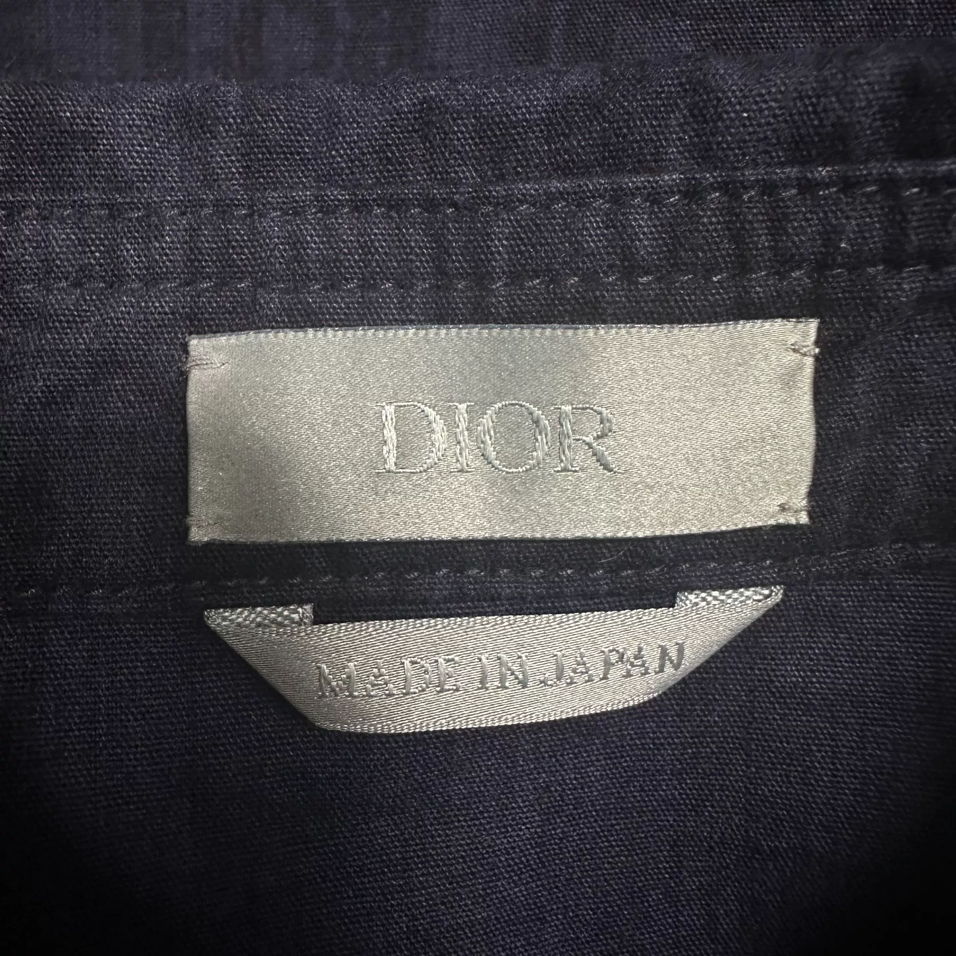 Dior Oblique Kasuri Print Short-Sleeve Shirt — detail