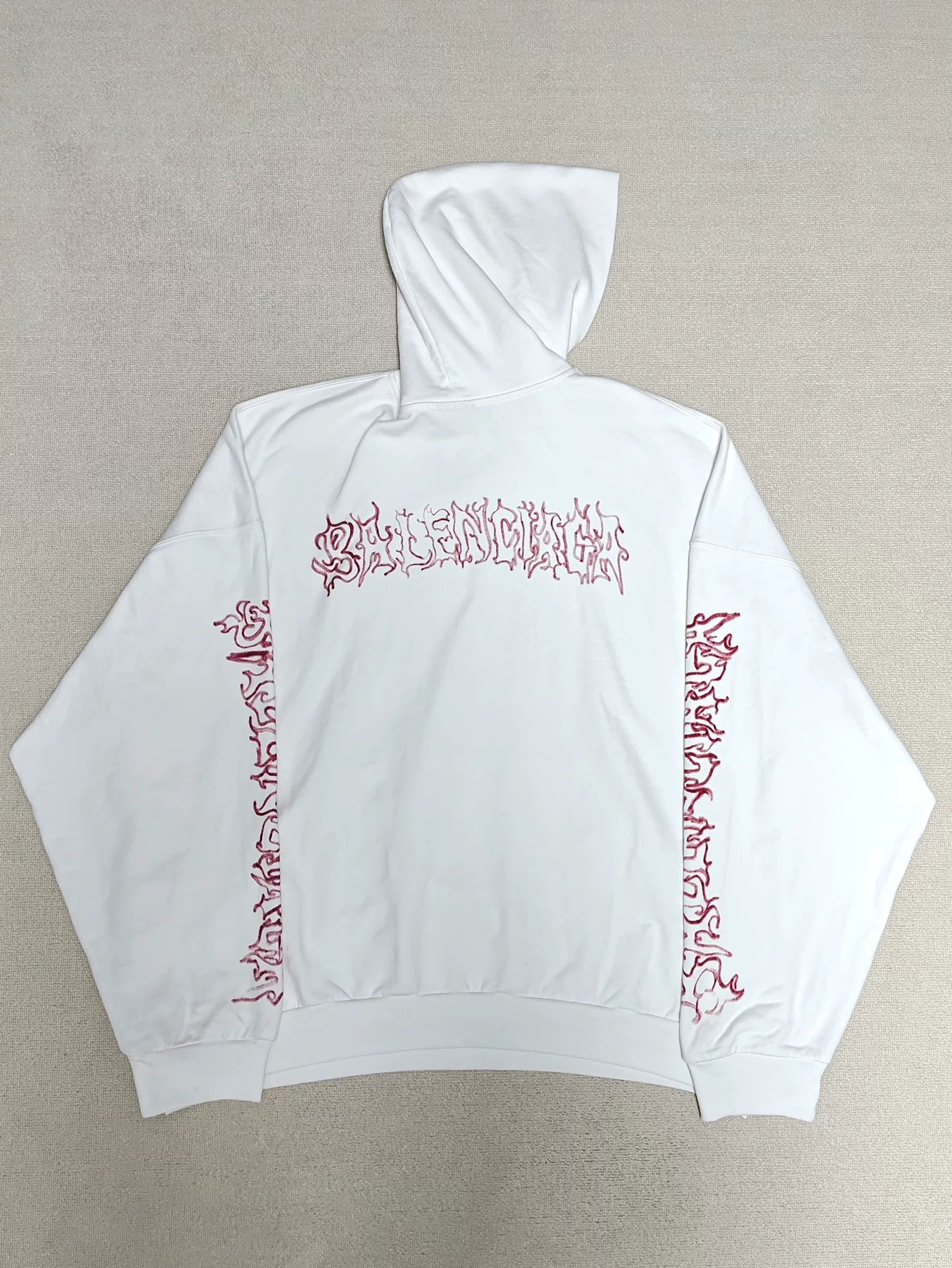 Balenciaga 24FW Dragon Flame Metal Hoodie — detail
