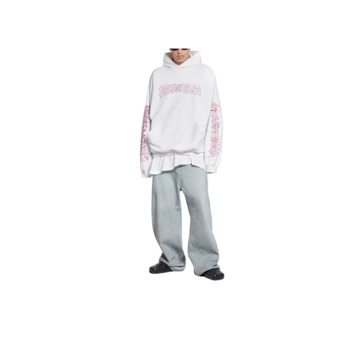Balenciaga 24FW Dragon Flame Metal Hoodie — front