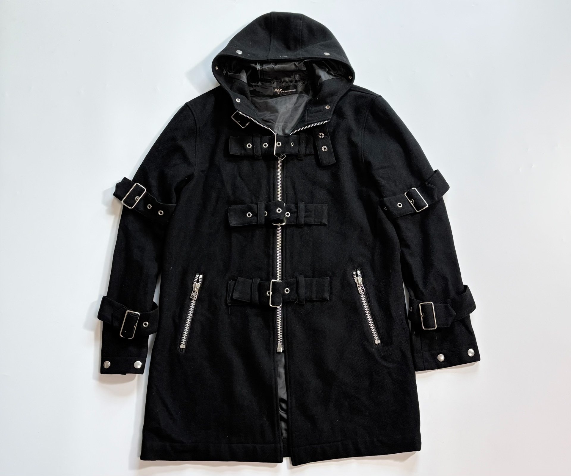 Devill‘n Bass Wool Strapped Coat — front