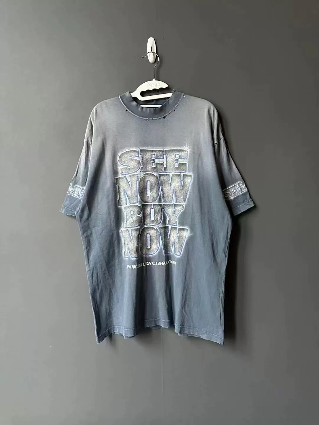 Balenciaga Oversized Washed Distressed T-Shirt
