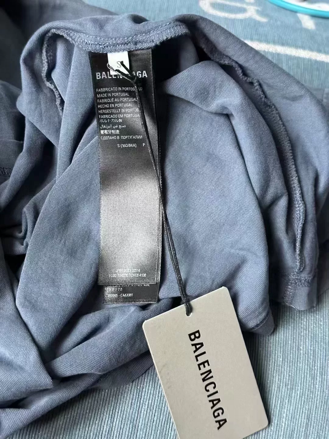 Balenciaga Oversized Washed Distressed T-Shirt — back