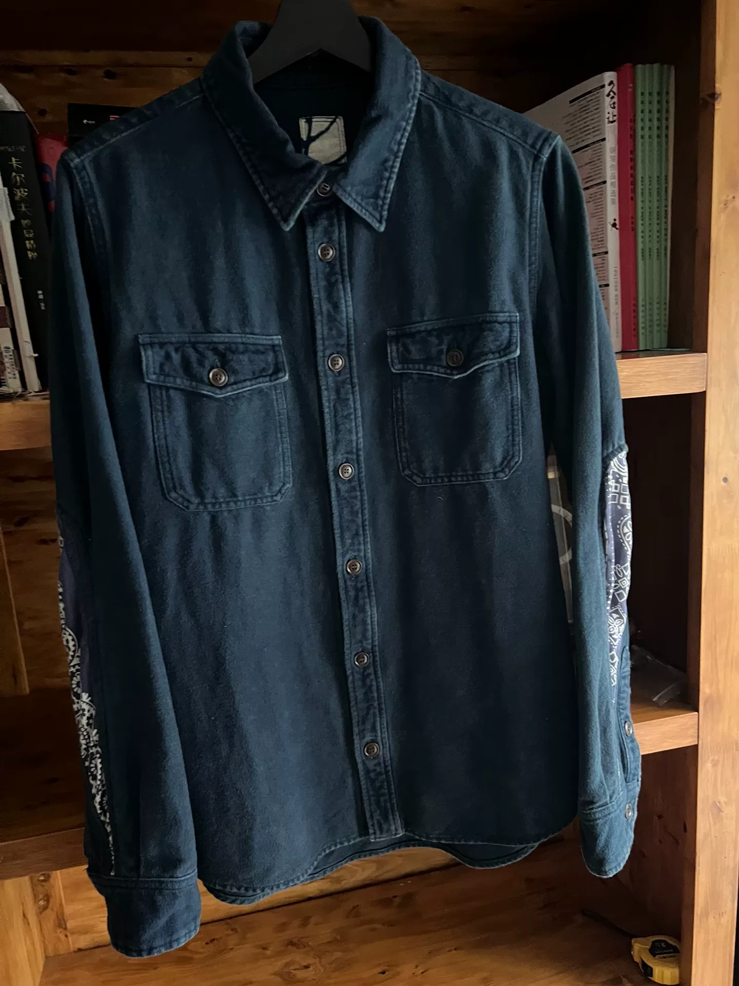 visvim 2019 Indigo Dyed Distressed ICT Shirt — front
