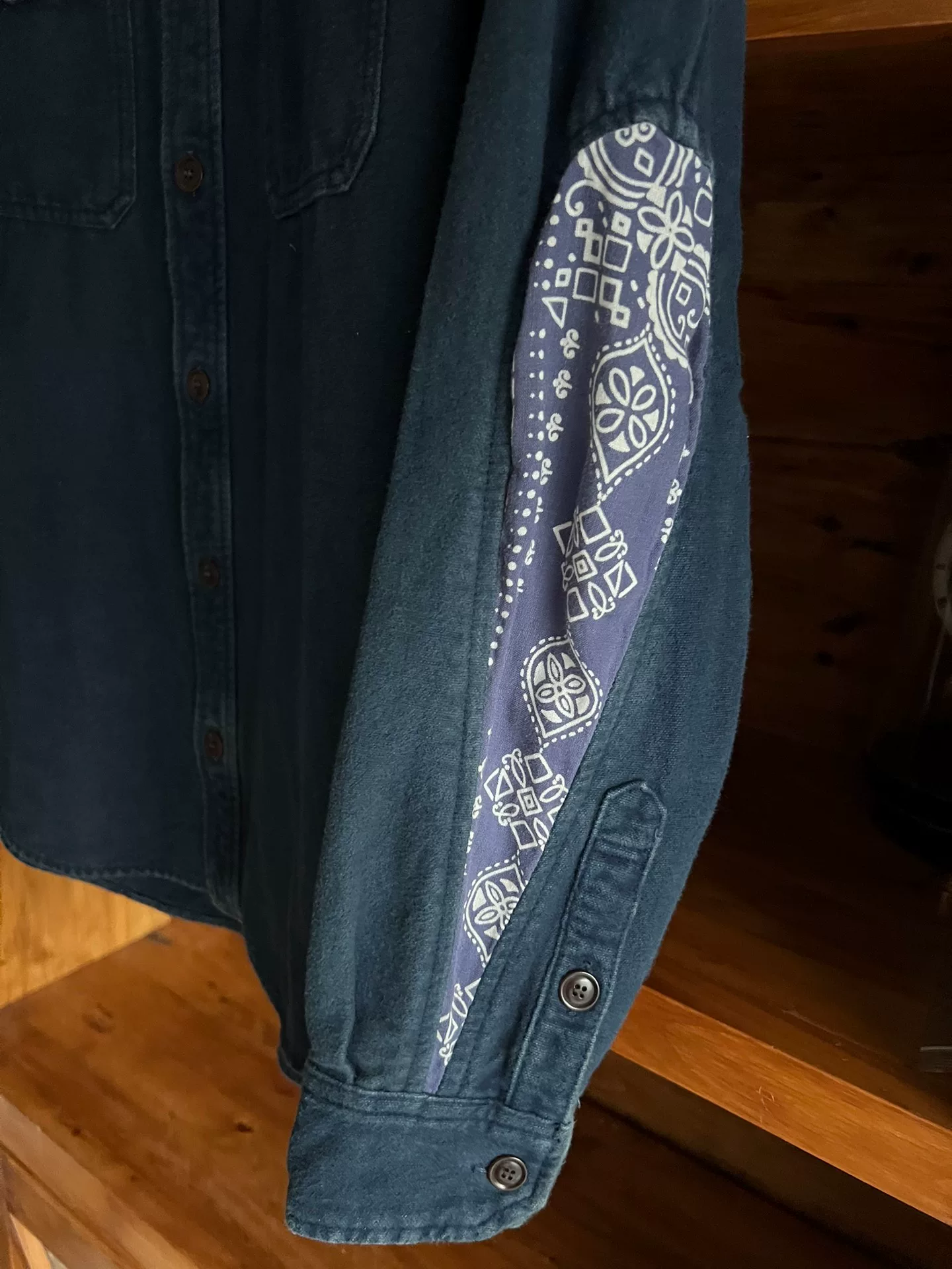 visvim 2019 Indigo Dyed Distressed ICT Shirt — back