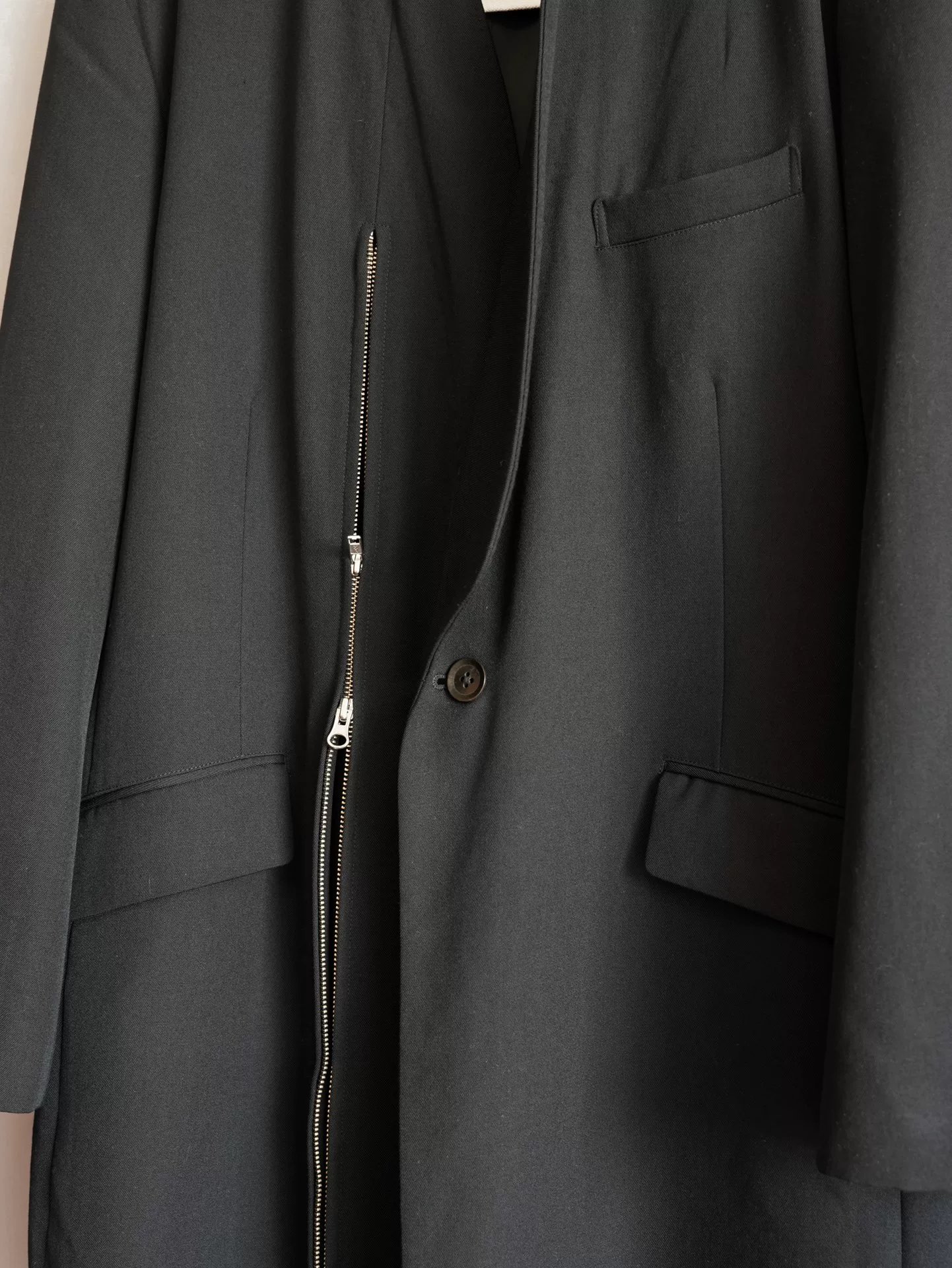 Yohji Yamamoto 04AW Shawl Collar Zip Coat — label