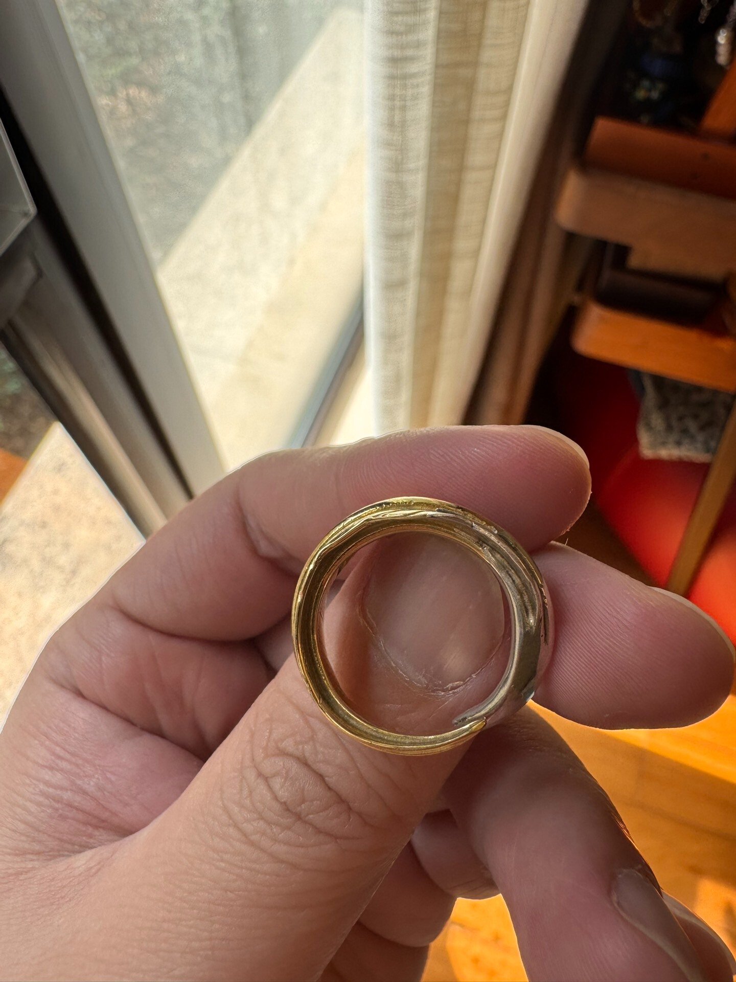 Larry Smith Senkin Wind-Cut Ring — back