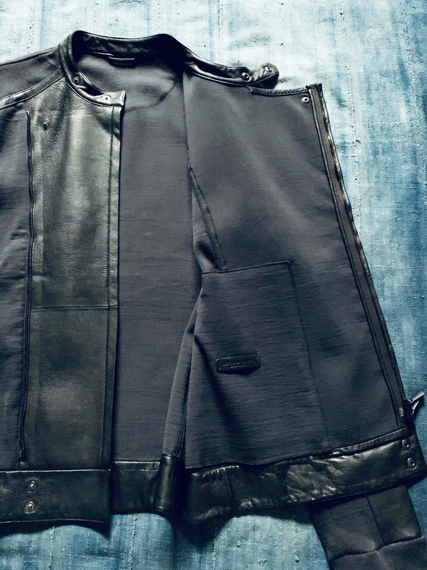 Bottega Veneta 12FW Mixed Leather Blouson — detail