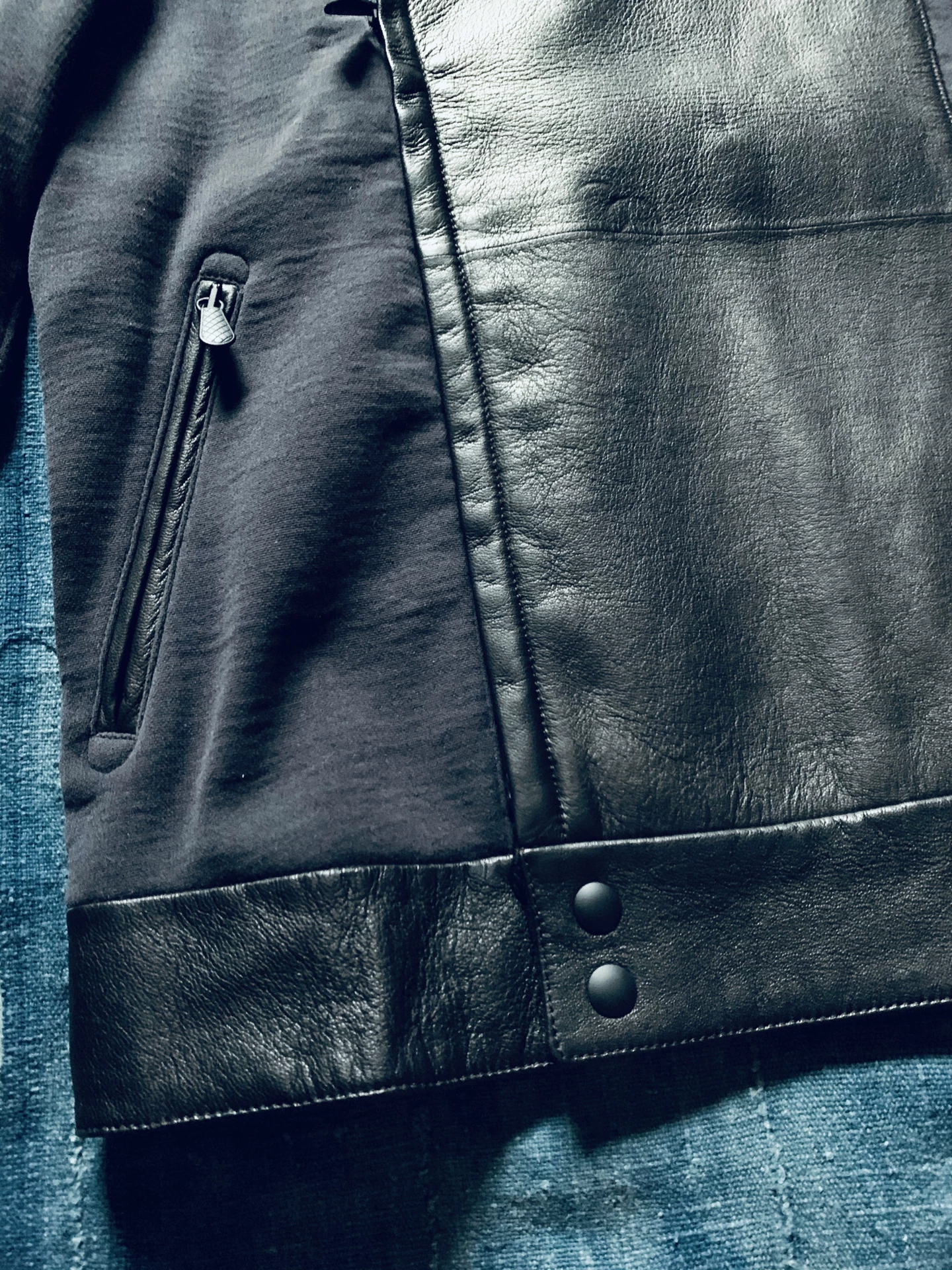 Bottega Veneta 12FW Mixed Leather Blouson — label