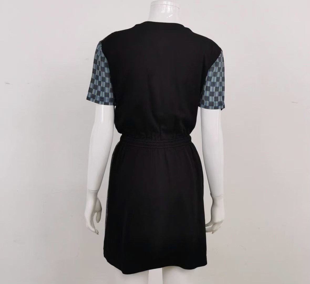 Louis Vuitton Monogram Patchwork Silk Dress — label