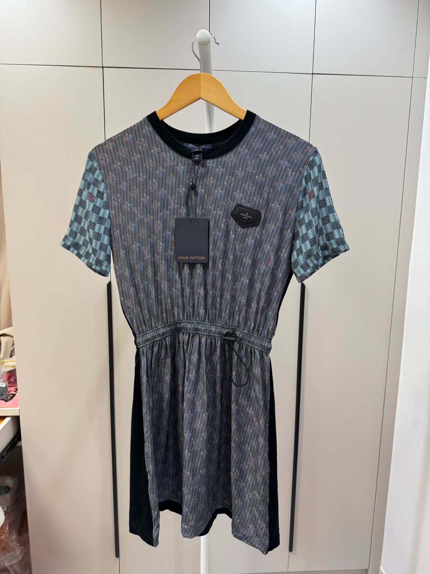 Louis Vuitton Monogram Patchwork Silk Dress