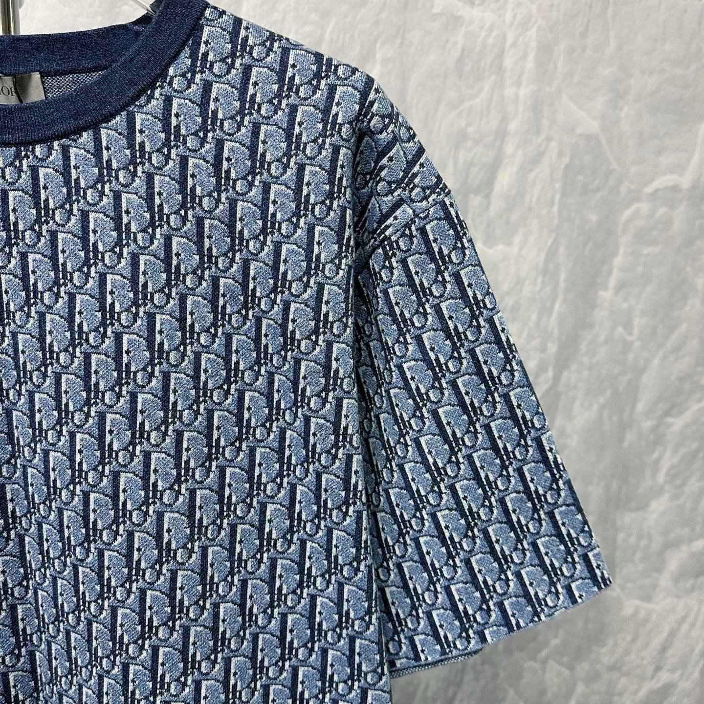 Dior FW25 Oblique Print Short-Sleeve Shirt — detail