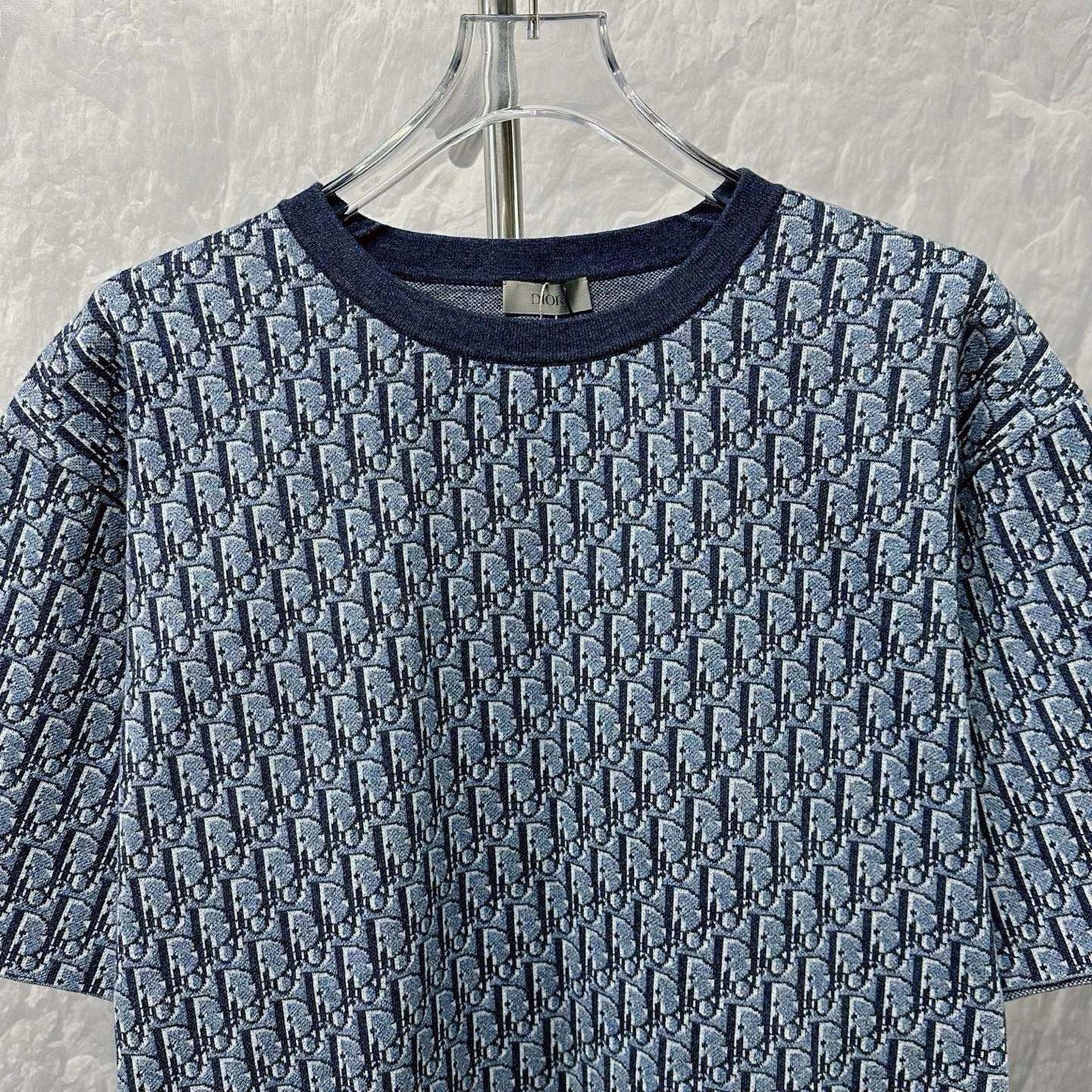 Dior FW25 Oblique Print Short-Sleeve Shirt — front