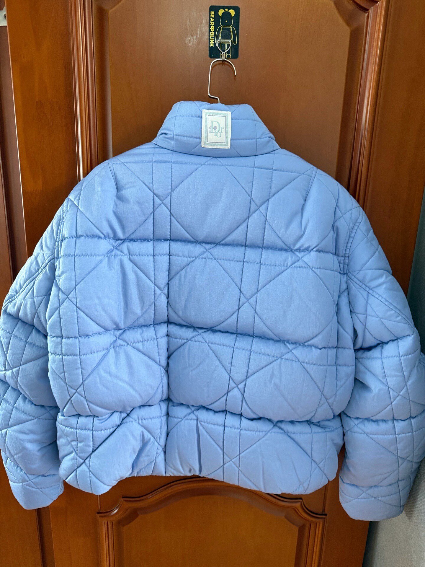 Dior x ERL Blue Quilted Down Jacket — front